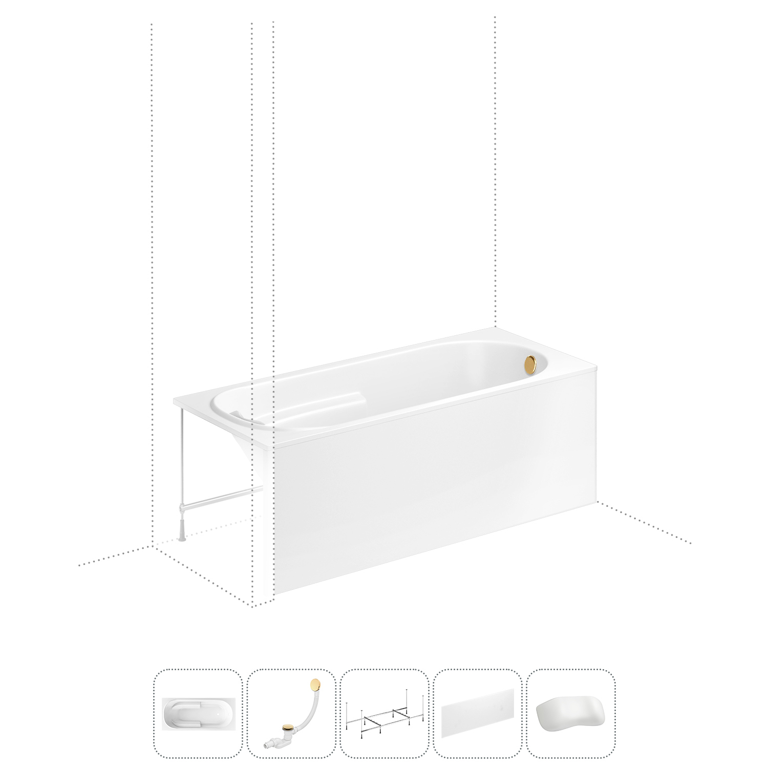 Изображение товара Прямоугольная ванна LAVINIA BOHO 202011746 акрил 160x75см