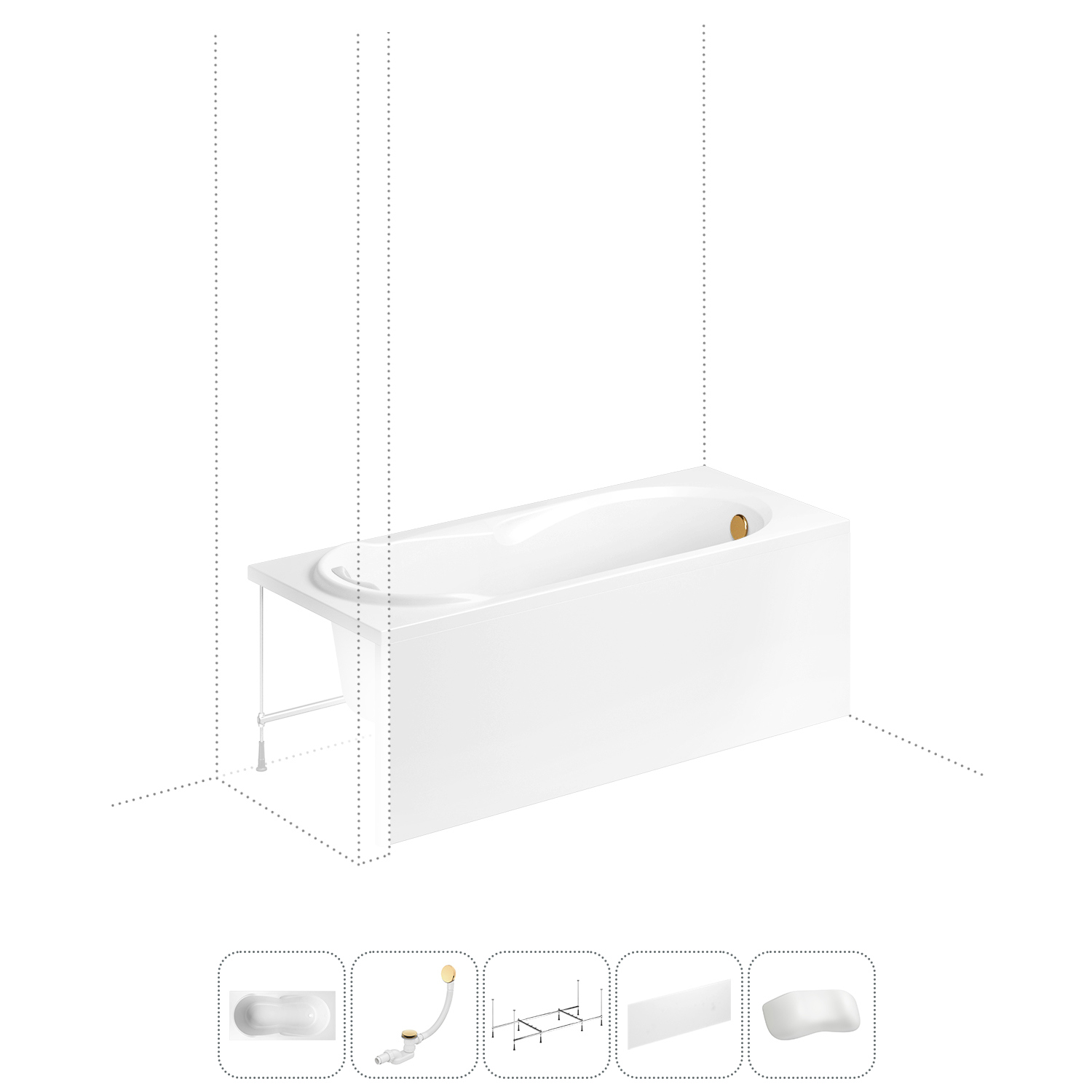 Изображение товара Прямоугольная ванна LAVINIA BOHO 202011753 акрил 160x70см