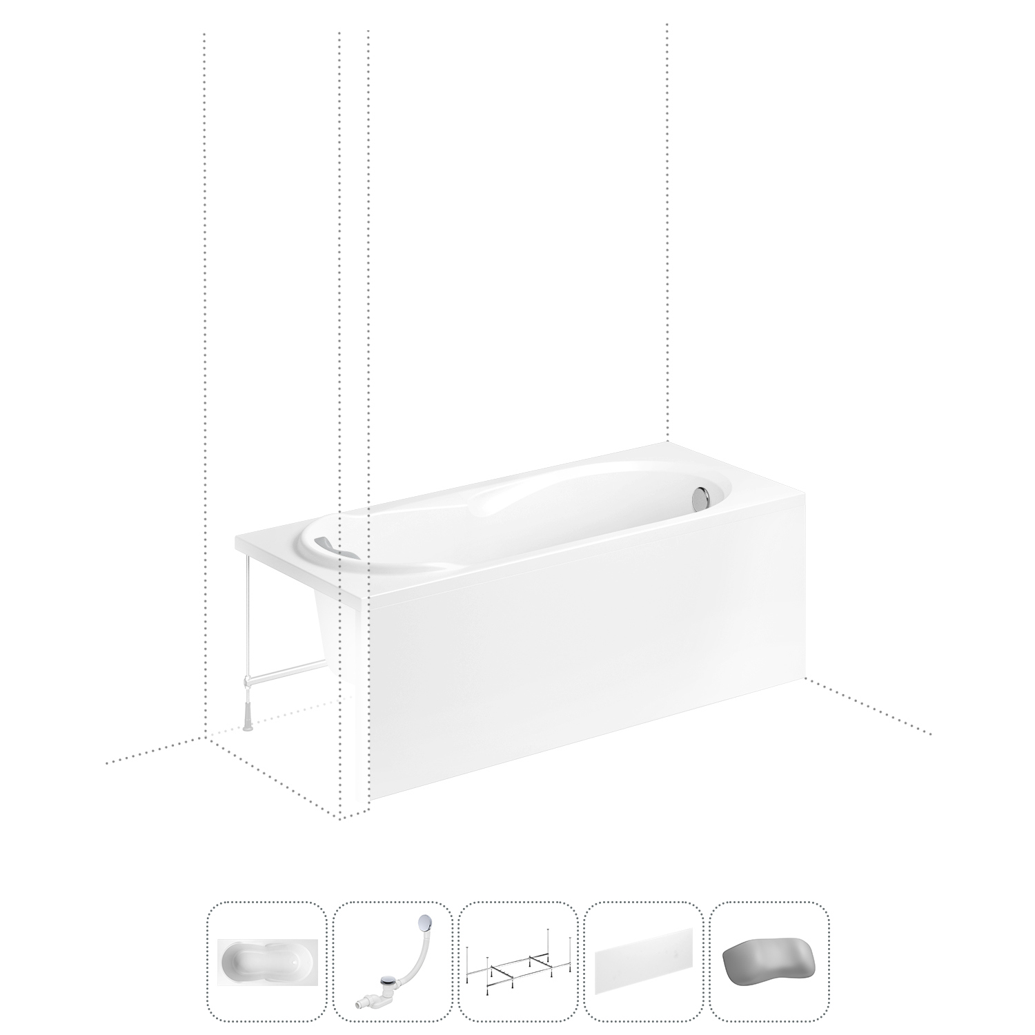 Изображение товара Прямоугольная ванна LAVINIA BOHO 202011614 акрил 150x70см