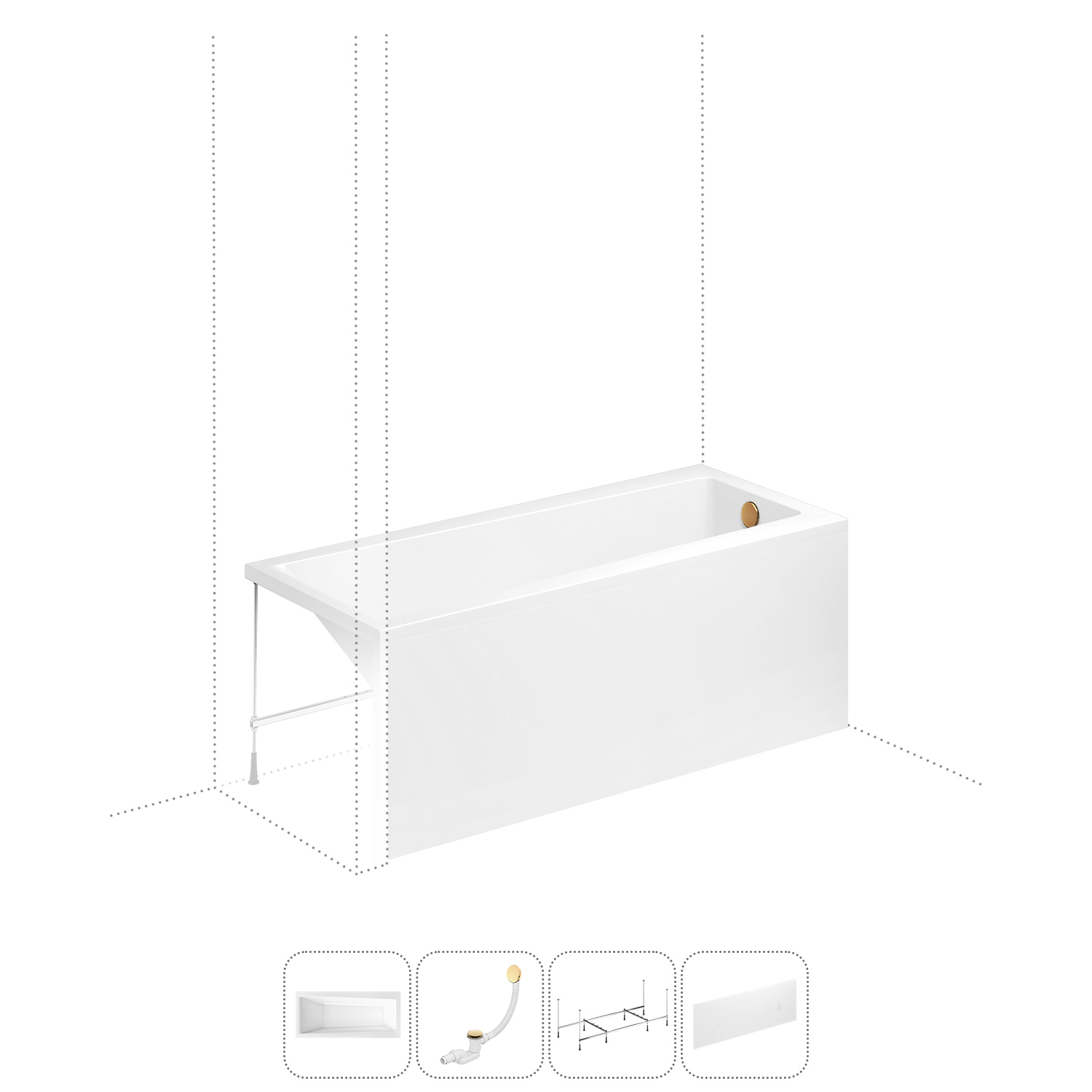 Изображение товара Прямоугольная ванна LAVINIA BOHO 202011260 акрил 170x75см