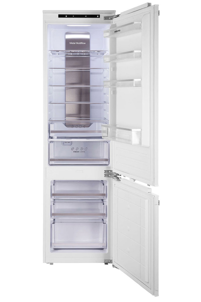 Изображение товара Встраиваемый холодильник Hiberg i-RFCB 455F NFW с системой No Frost 307л белый