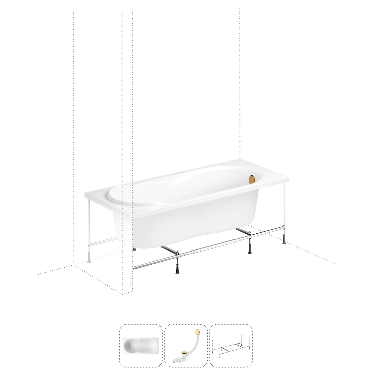 Изображение товара Прямоугольная ванна LAVINIA BOHO 202011060 акрил 170x75см