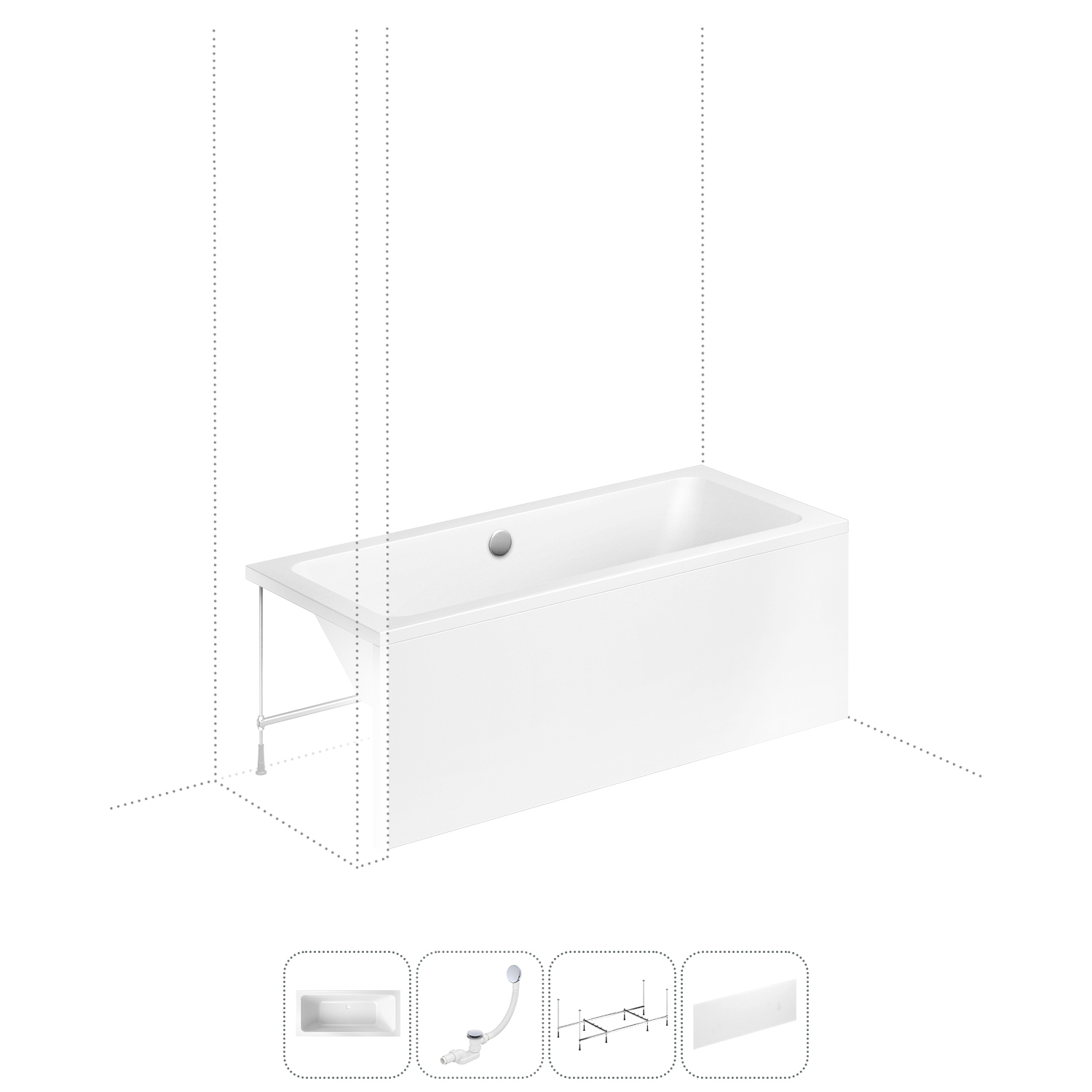 Изображение товара Прямоугольная ванна LAVINIA BOHO 202011118 акрил 170x75см