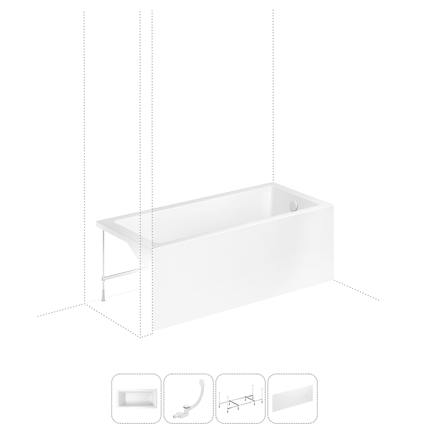 Изображение товара Прямоугольная ванна LAVINIA BOHO 202011149 акрил 170x80см