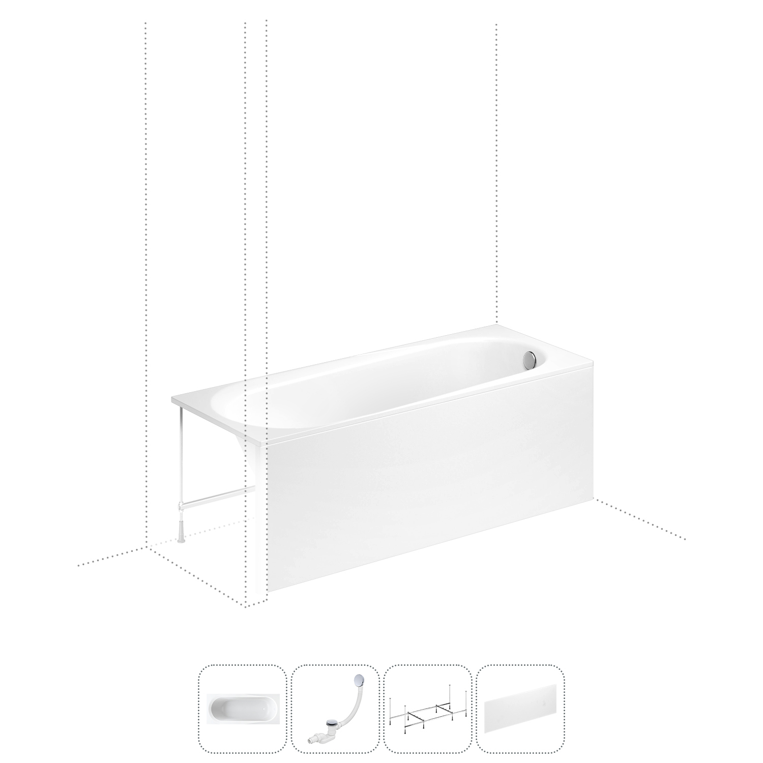 Изображение товара Прямоугольная ванна LAVINIA BOHO 160x70 см акрил Германия