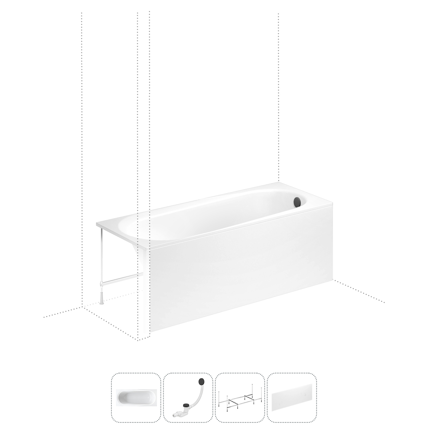 Изображение товара Прямоугольная ванна LAVINIA BOHO 202011186 акрил 150x70см