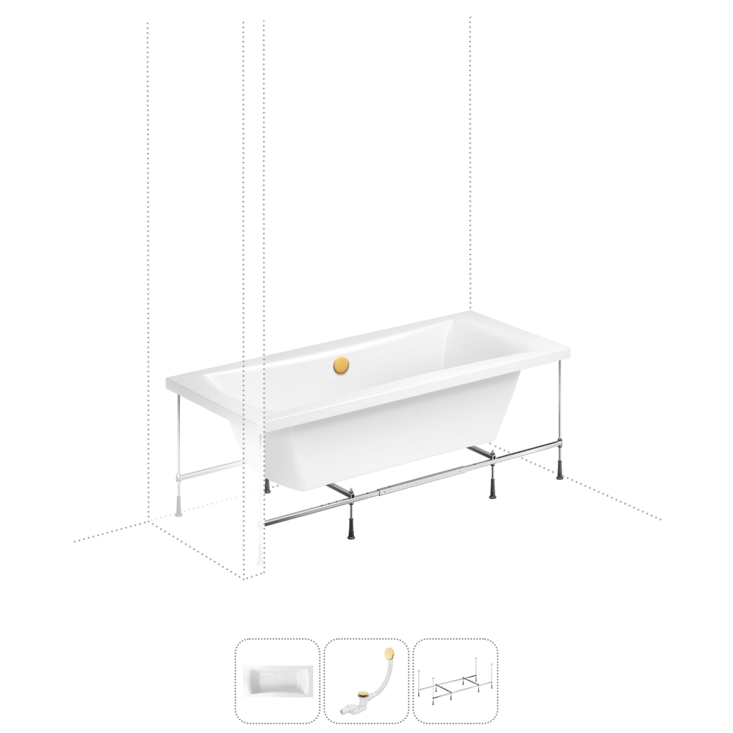 Изображение товара Прямоугольная ванна LAVINIA BOHO 202011063 акрил 180x80см