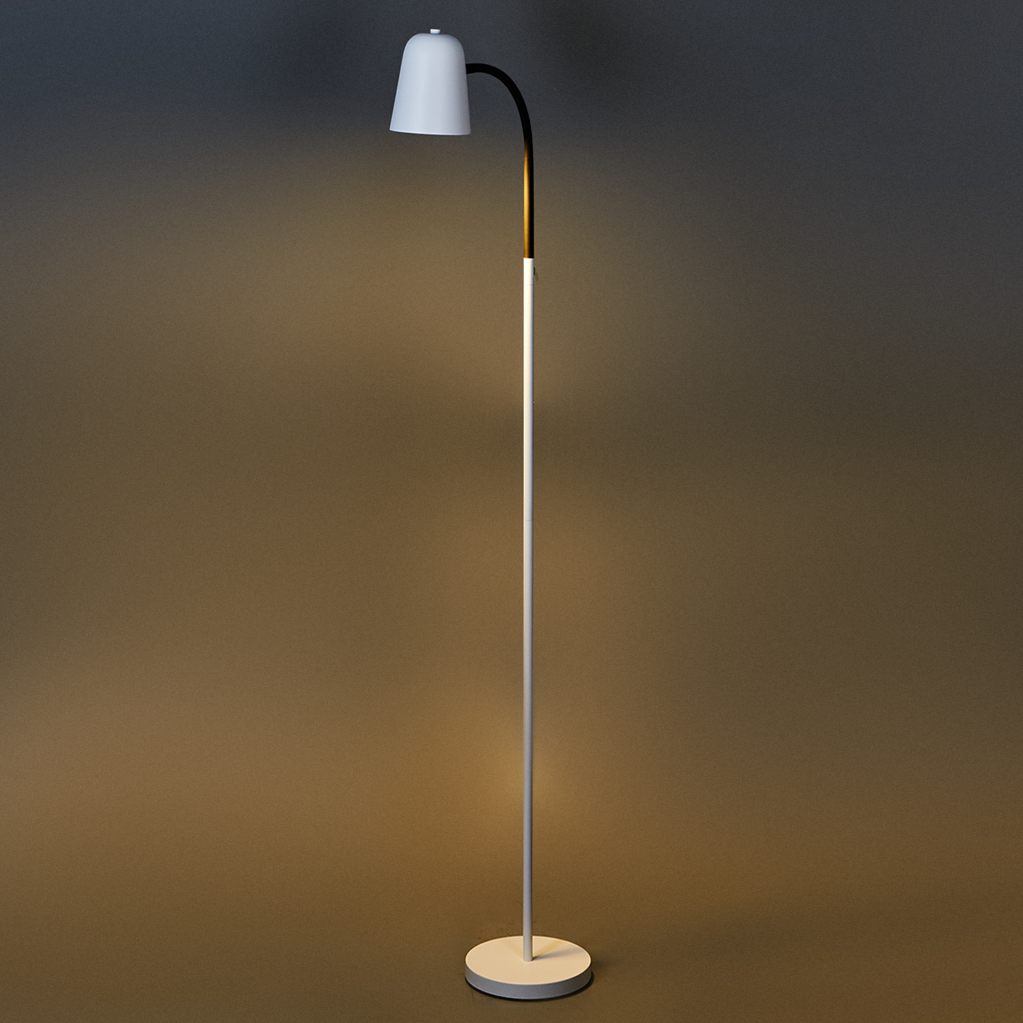 Изображение товара Современный белый торшер Camelion KD-434F C01 с одним плафоном E27