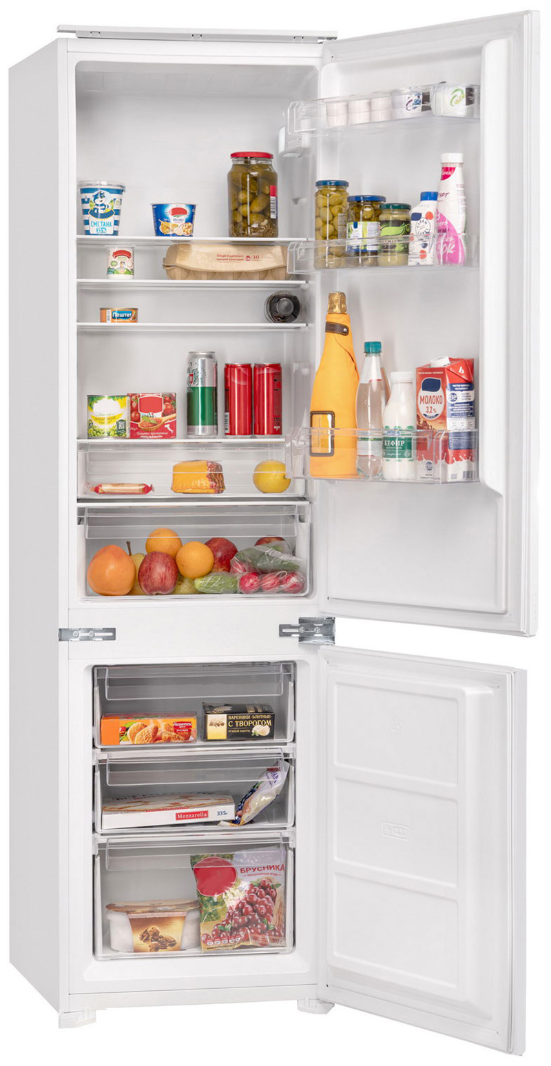 Изображение товара Встраиваемый двухкамерный холодильник Zigmund & Shtain BR 03.1772 SX 178.5 см белый