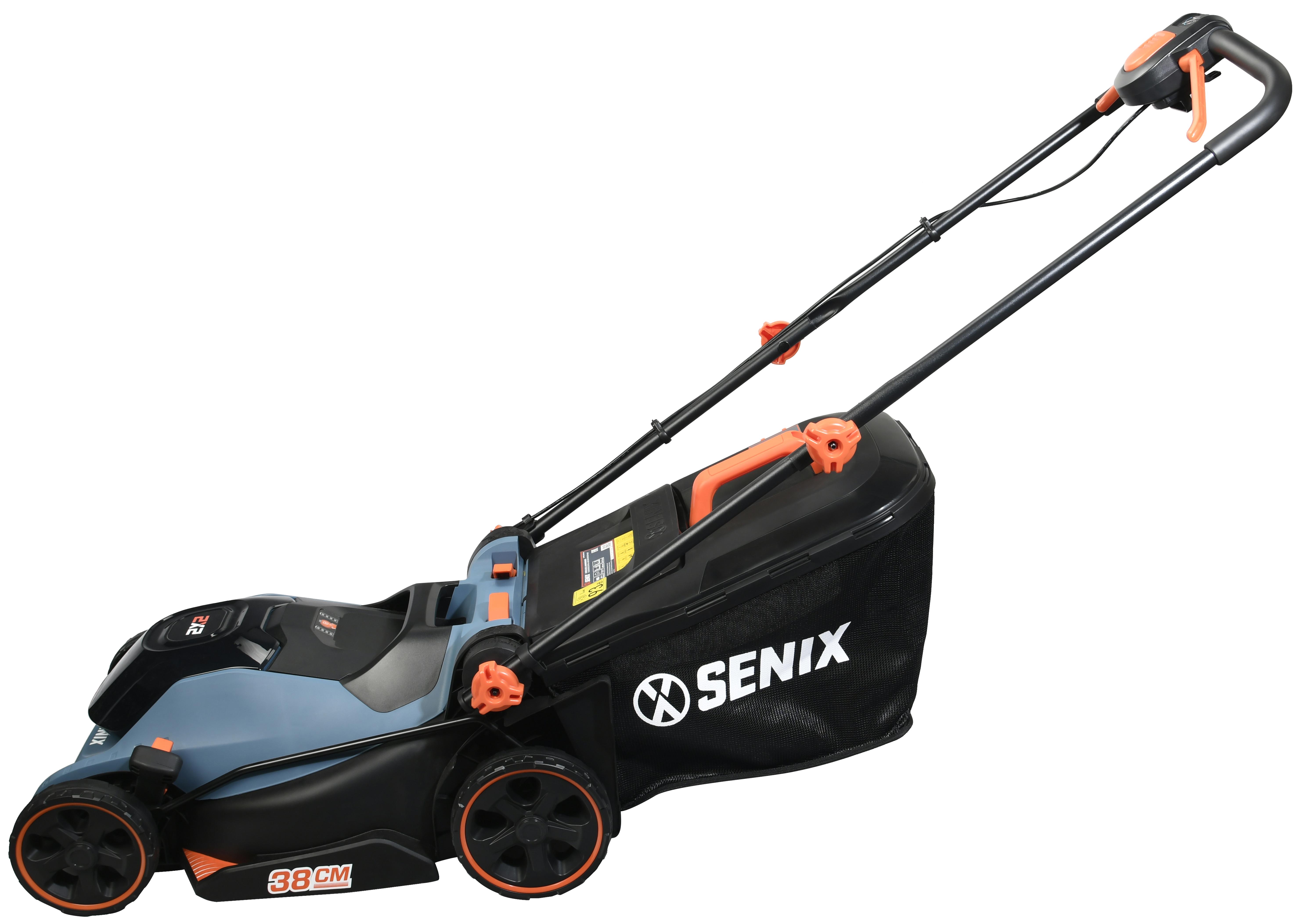 Изображение товара Газонокосилка аккумуляторная Senix LPPX2-M1-EU 40 В 38 см с двумя аккумуляторами