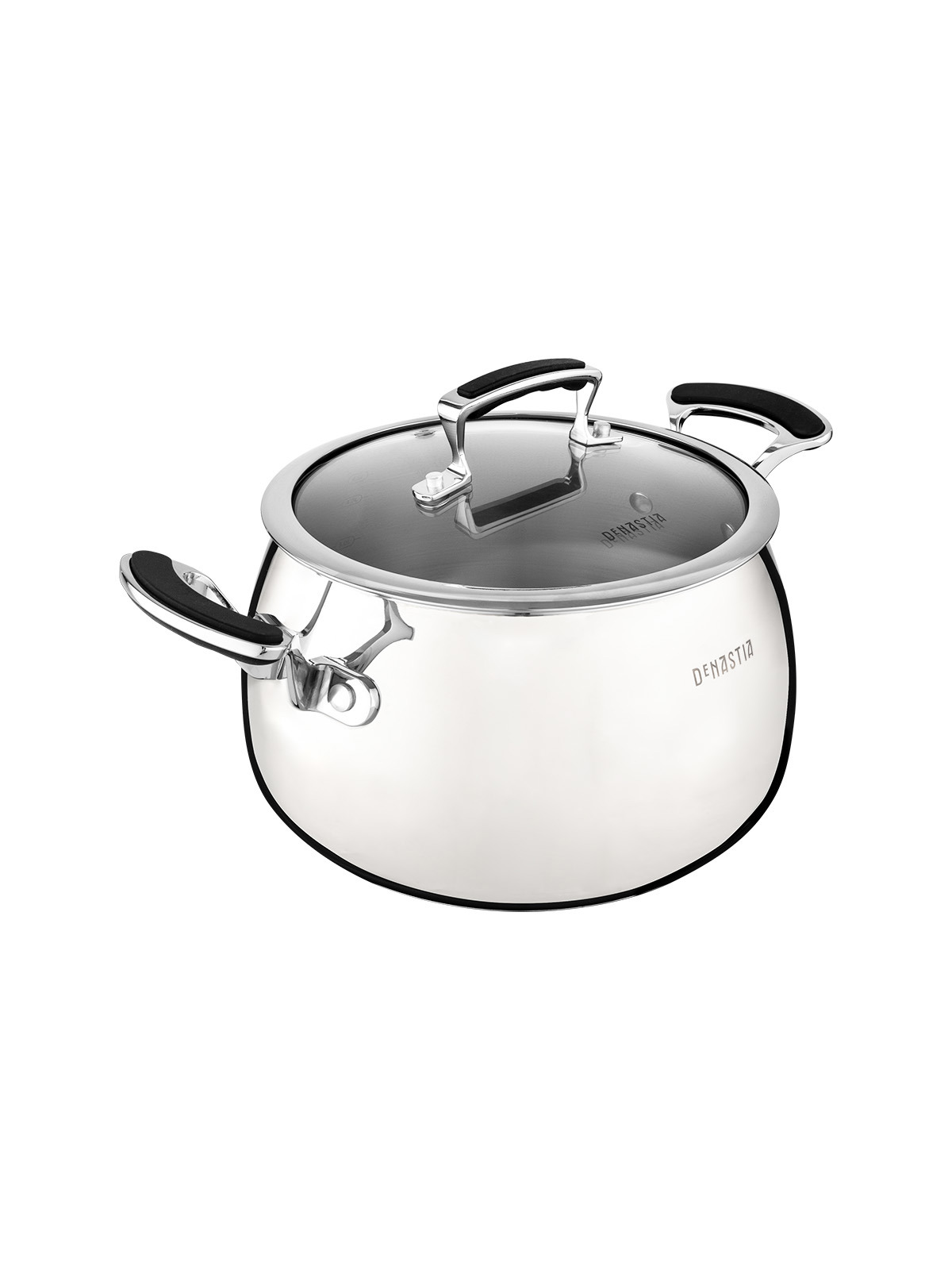 Изображение товара Кастрюля 4.95 л с крышкой Denastia CA00058 нержавеющая сталь цвет серебристый