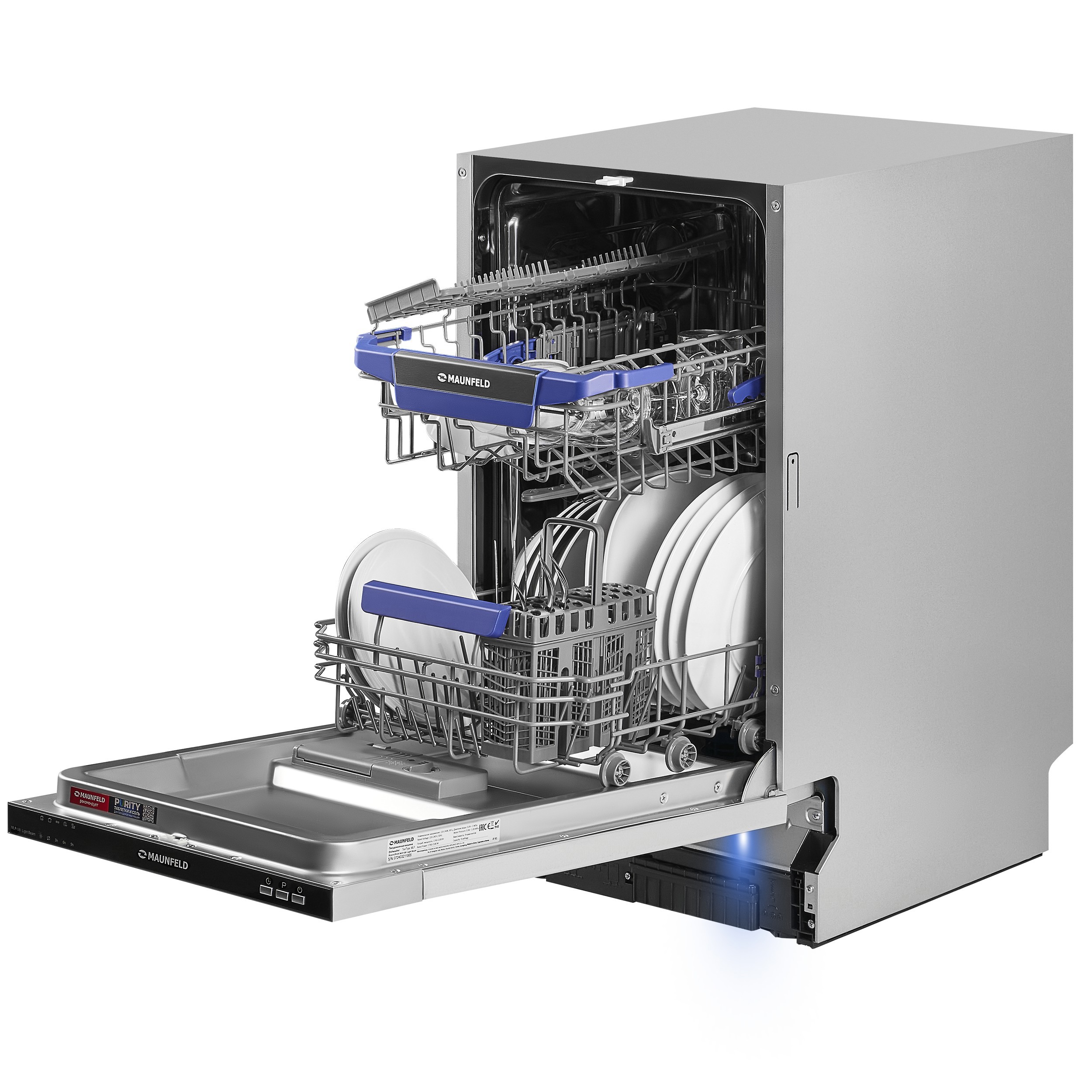 Встраиваемая посудомоечная машина Maunfeld Light Beam MLP-08I 45 см 5 ...
