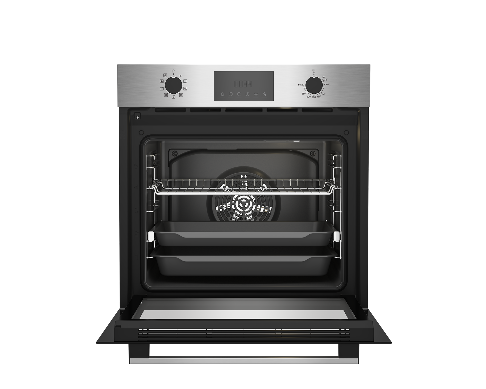 Электрический духовой шкаф Indesit IFE 3841 J IX 59.4x59.5 см конвекция цвет нержавеющая сталь - 2