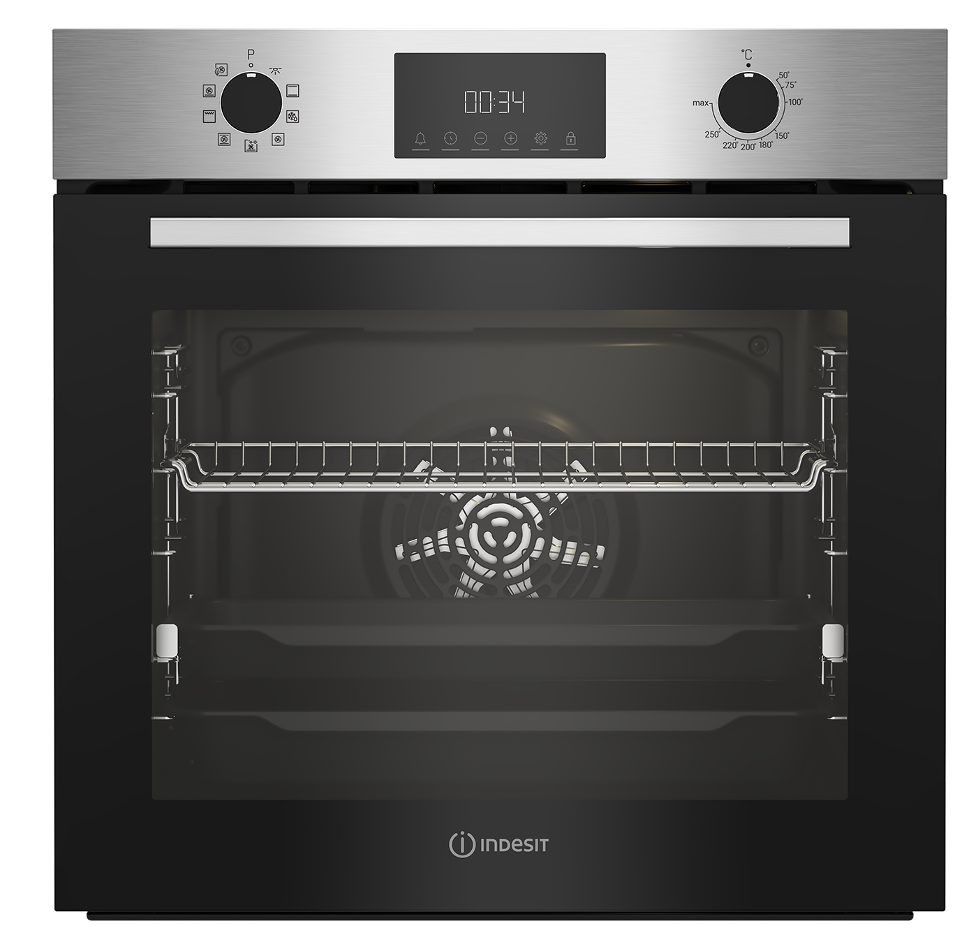 Изображение товара Электрический духовой шкаф Indesit IFE 3841 J IX 59.4x59.5 см конвекция цвет нержавеющая сталь