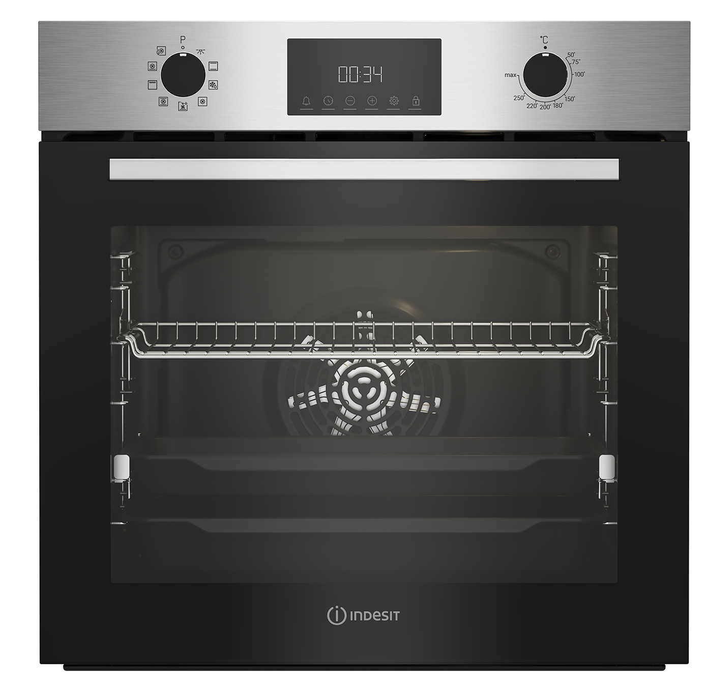 Электрический духовой шкаф Indesit IFE 3841 J IX 59.4x59.5 см конвекция цвет нержавеющая сталь