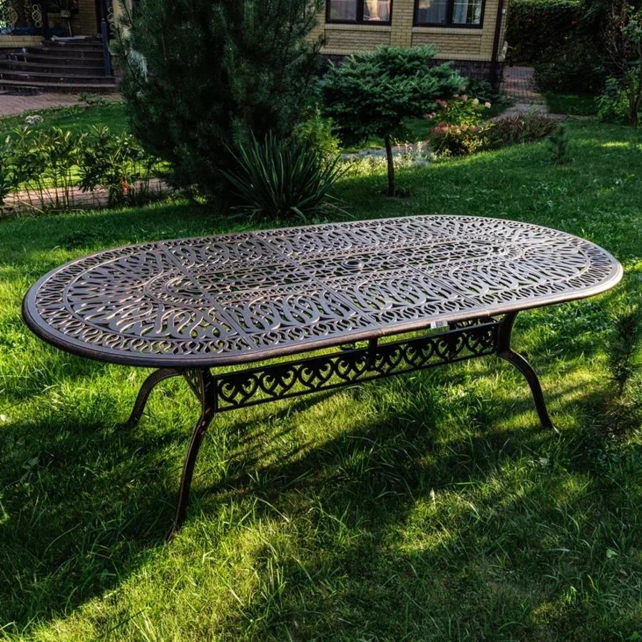 Изображение товара Нераздвижной садовый стол Royal family Wilhelm на 8 персон черный