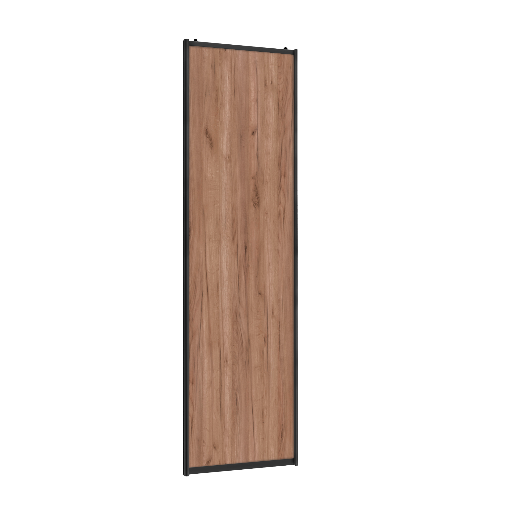 Изображение товара Дверь для шкафа-купе 245.5x70.4 см ЛДСП черный матовый и дуб коричневый табак Найди