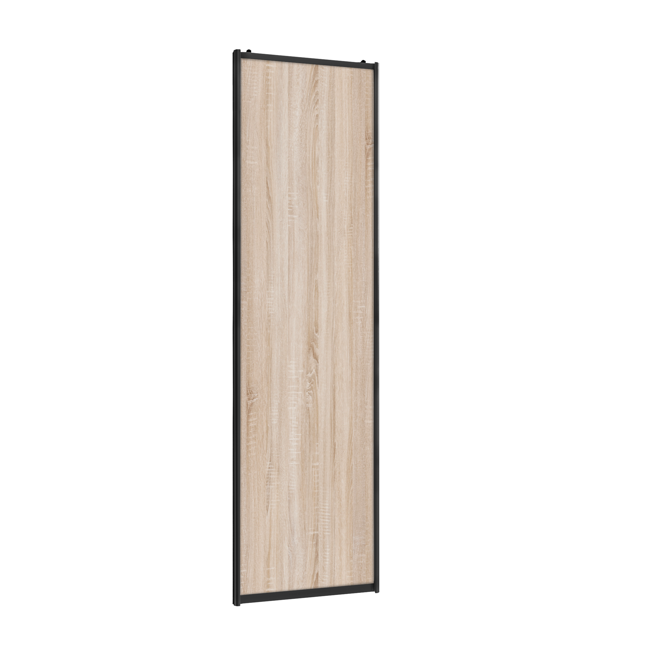Изображение товара Дверь для шкафа-купе 225.5x80.4 см черный матовый дуб сонома алюминиевый профиль