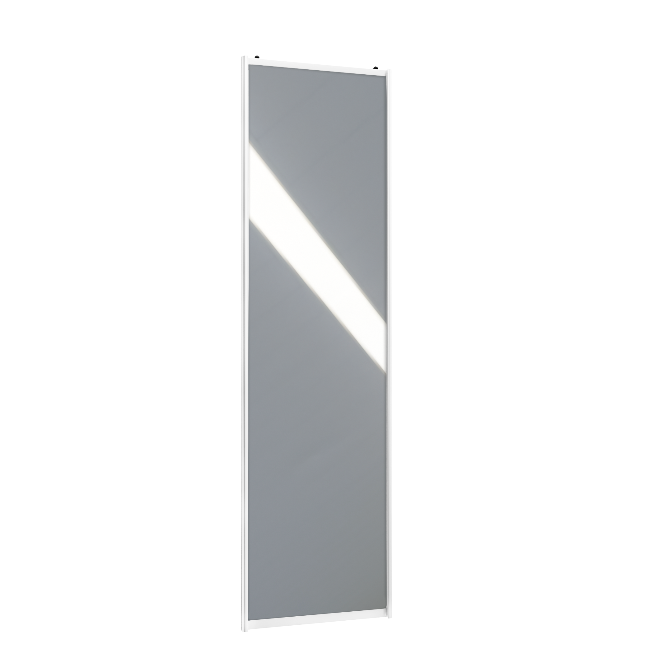 Дверь для шкафа-купе 225.5x90.4 см зеркало цвет белый/зеркало ️ купить ...