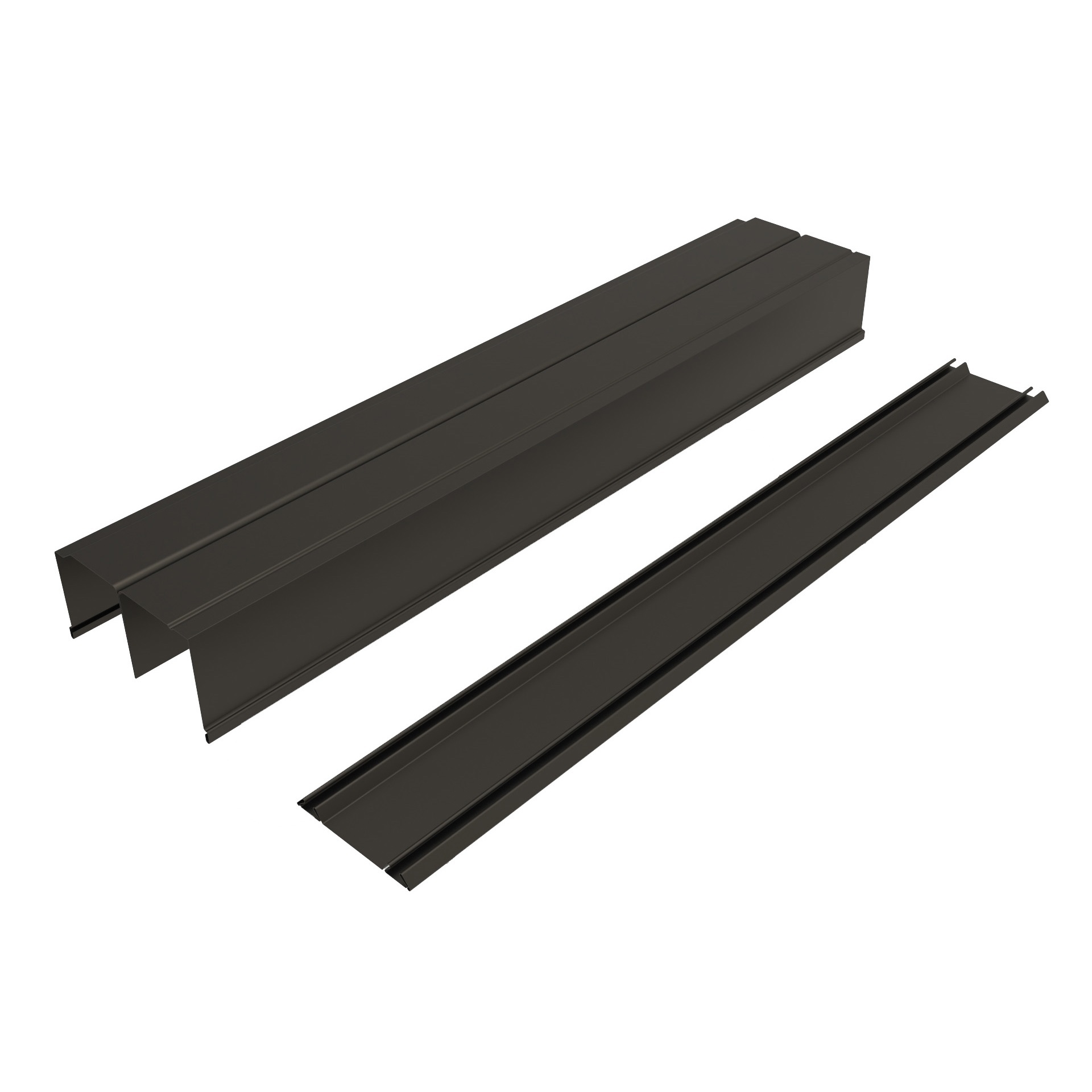 Изображение товара Комплект направляющих для дверей купе НАЙДИ 158.3x8.1 см алюминий черный матовый