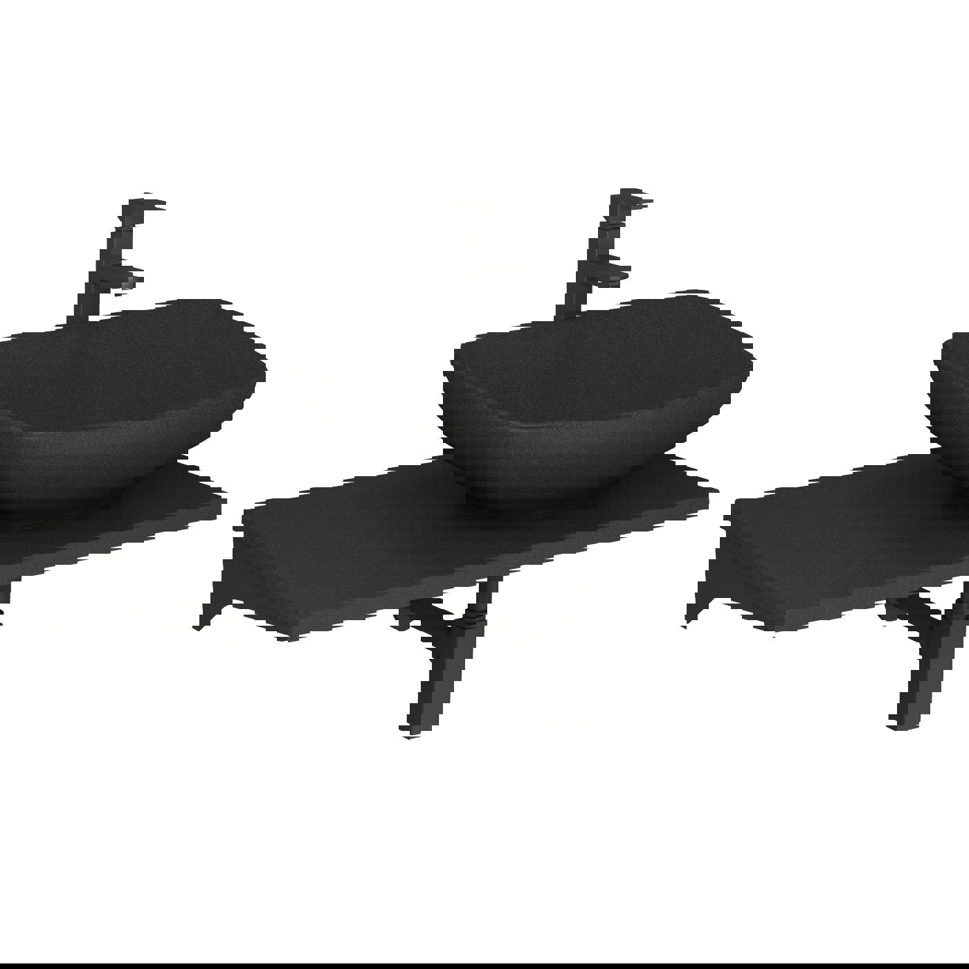 Изображение товара Раковина накладная Bauedge spectrum BF1343 55.9см цвет темно-серый