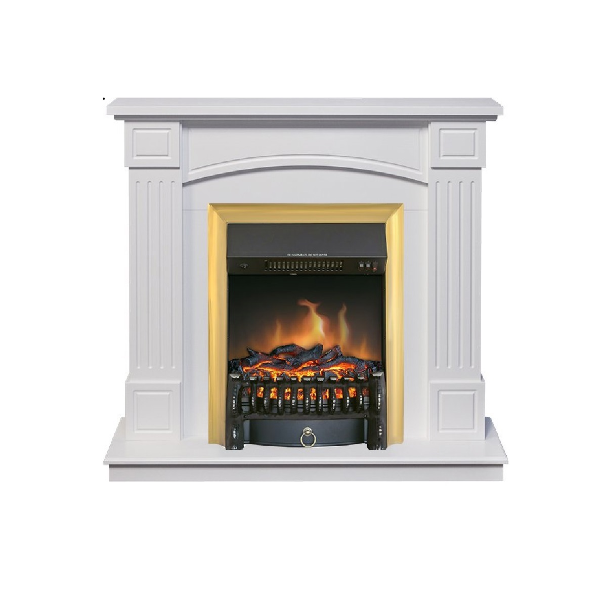 Изображение товара Электрической каминокомплект Royal Flame Boston STD Fobos FX Brass 1.5 кВт белый