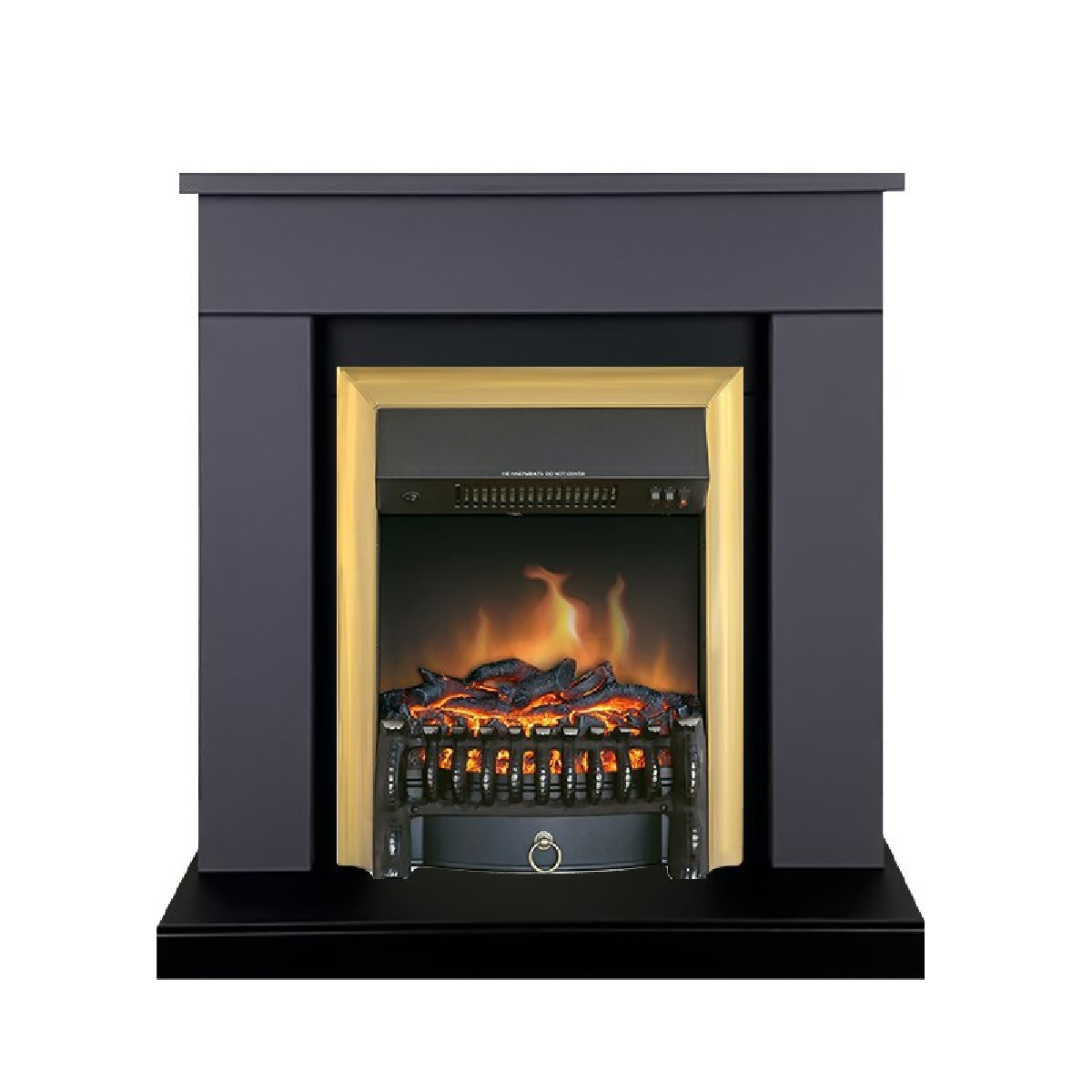 Изображение товара Электрический каминокомплект Royal Flame Bergen STD SFT Fobos FX Brass 1.5кВт серый графит