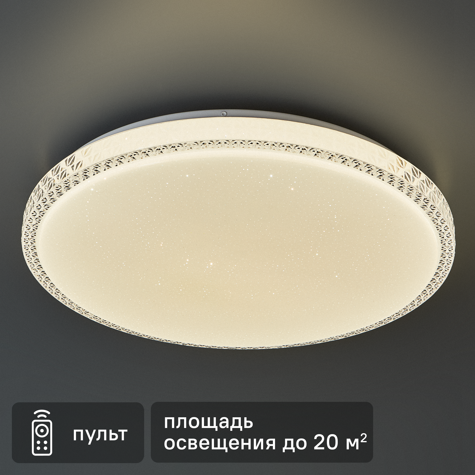 Изображение товара Люстра потолочная светодиодная Sun 20 м² RGBW современный дизайн Китай