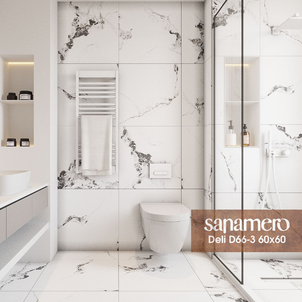 Изображение товара Керамогранит Sanamero Deli 91009 60x60 см дымчато-белый