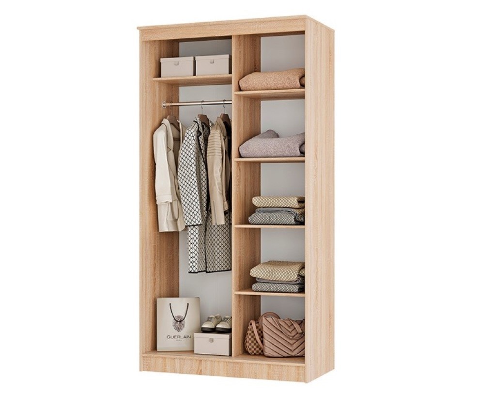 Изображение товара Шкаф-купе Сакура 114x219x61 см дуб сонома белый современный дизайн