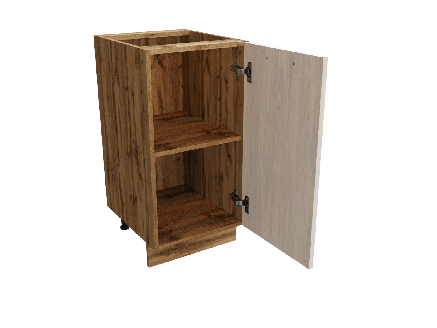 Изображение товара Напольный шкаф 40x81.60x47.80 см фасад белый дуб ЛДСП каркас дуб вотан ЛДСП Сурская Мебель