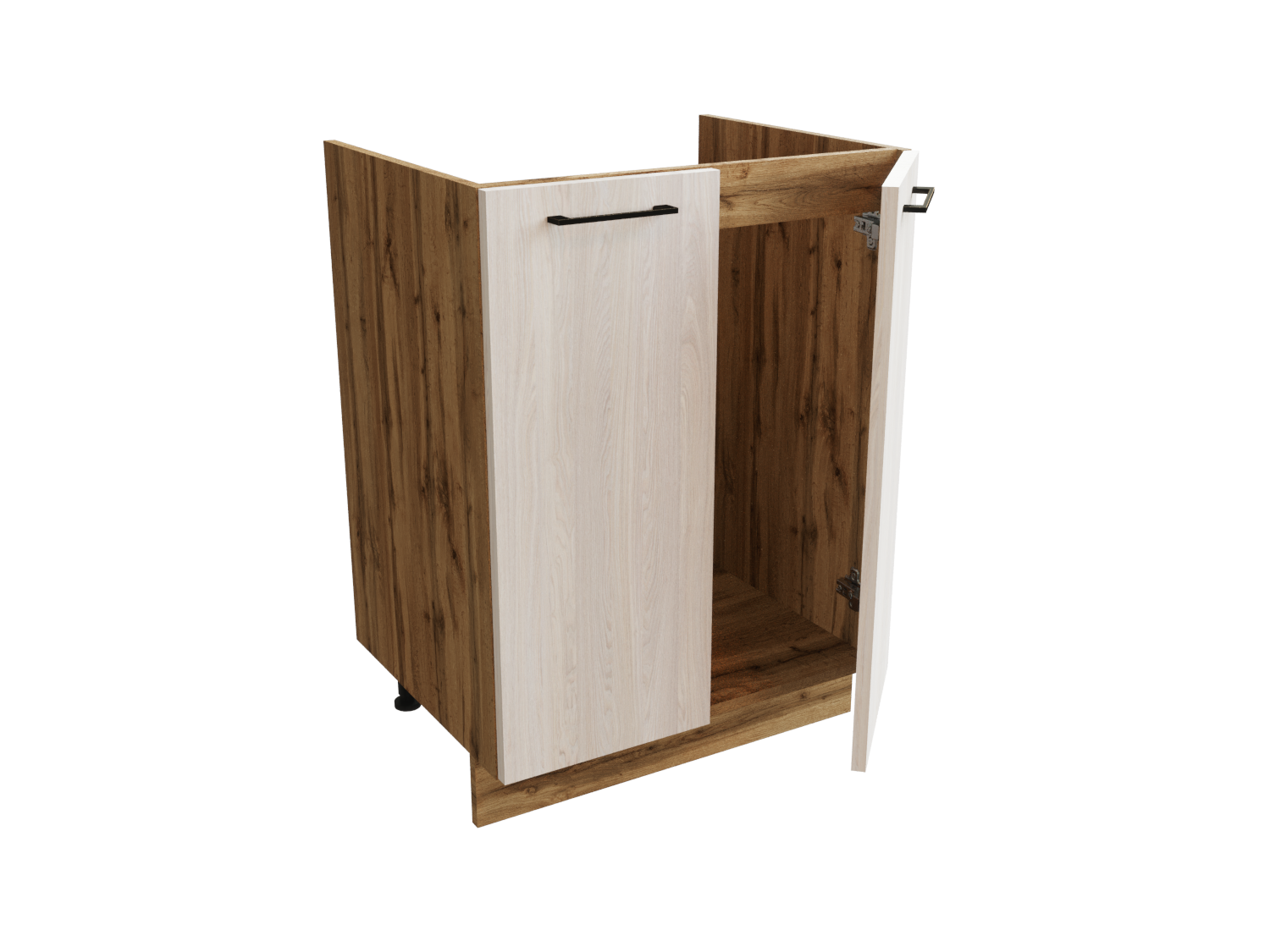 Изображение товара Напольный шкаф СУРСКАЯ МЕБЕЛЬ Хелмер 60x81.6x47.4 см Белый дуб