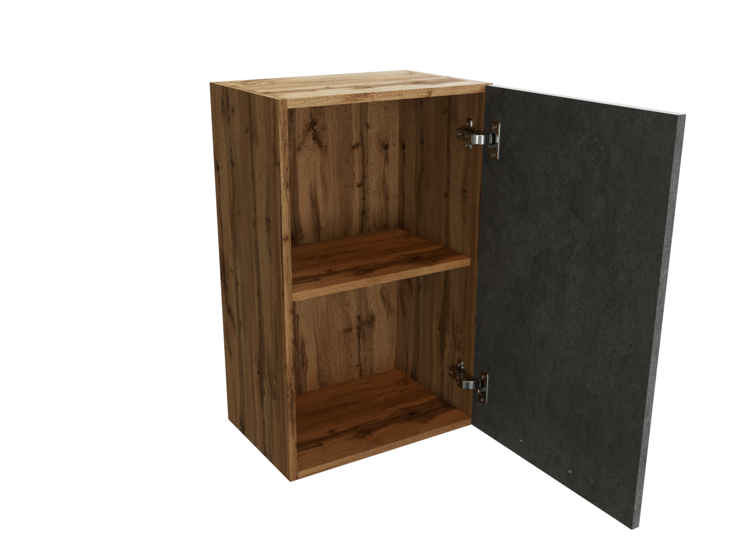 Изображение товара Навесной шкаф 45x71.60x31.80 см фасад серый дуб ЛДСП каркас дуб вотан ЛДСП Сурская Мебель