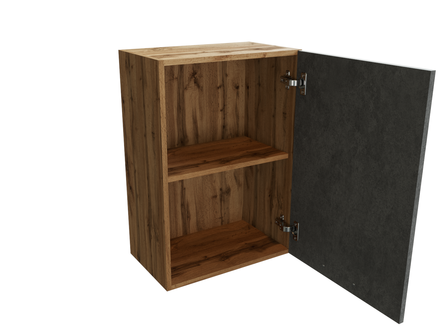 Изображение товара Навесной шкаф 50x71.60x31.80 см фасад серый дуб ЛДСП каркас дуб вотан ЛДСП Сурская Мебель