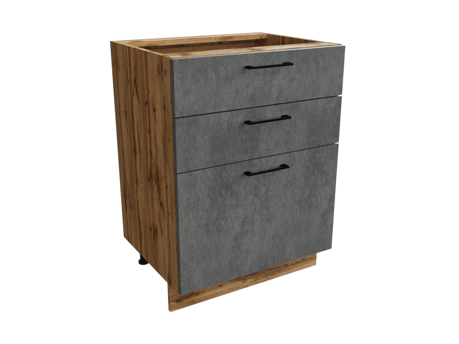 Изображение товара Напольный шкаф 60x81.6x47.8 см с 3 ящиками серия Хелмер Сурская Мебель