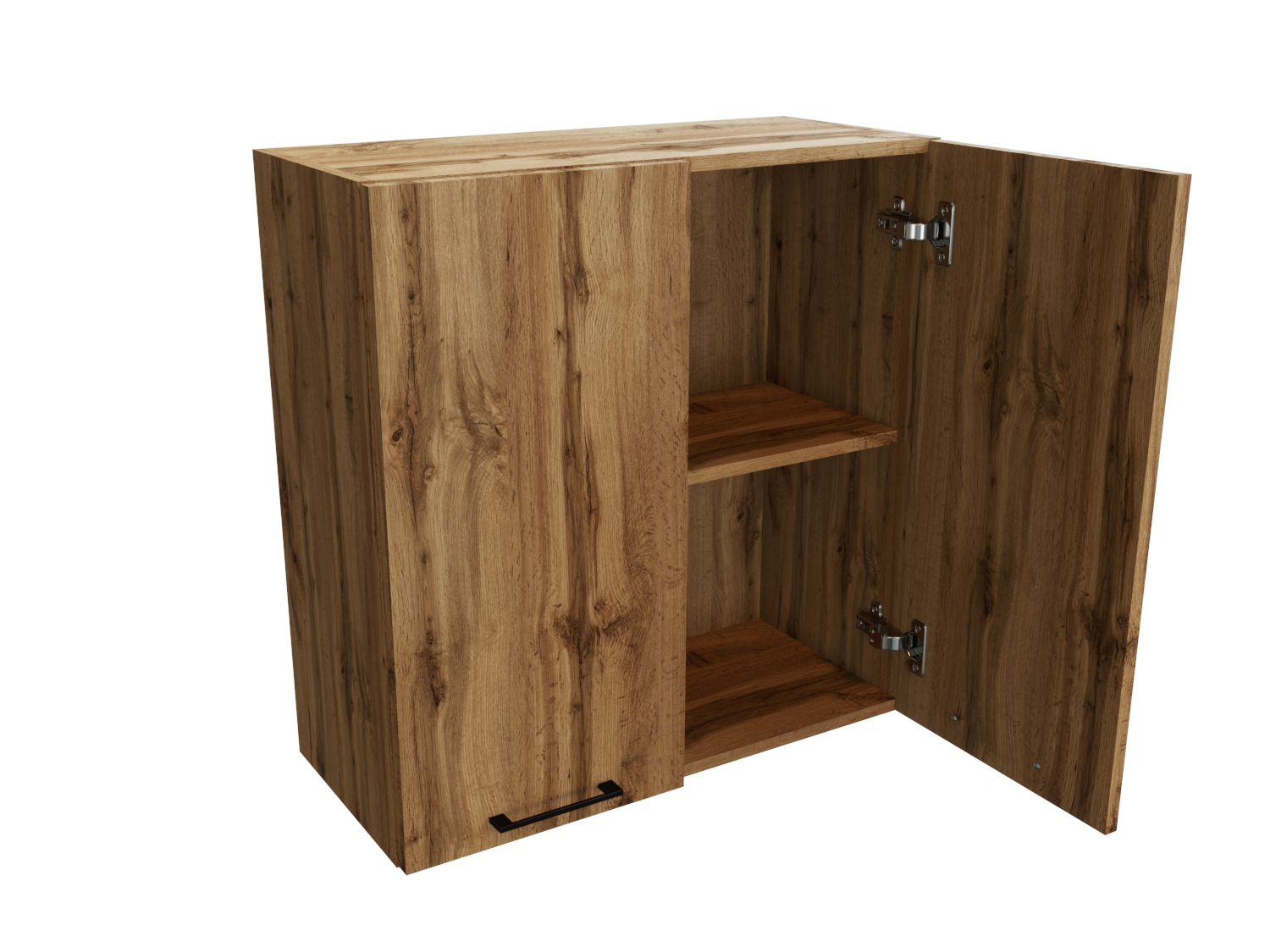 Изображение товара Навесной шкаф Хелмер 70x71.6x31.8 см дуб вотан для кухни стильный надежный