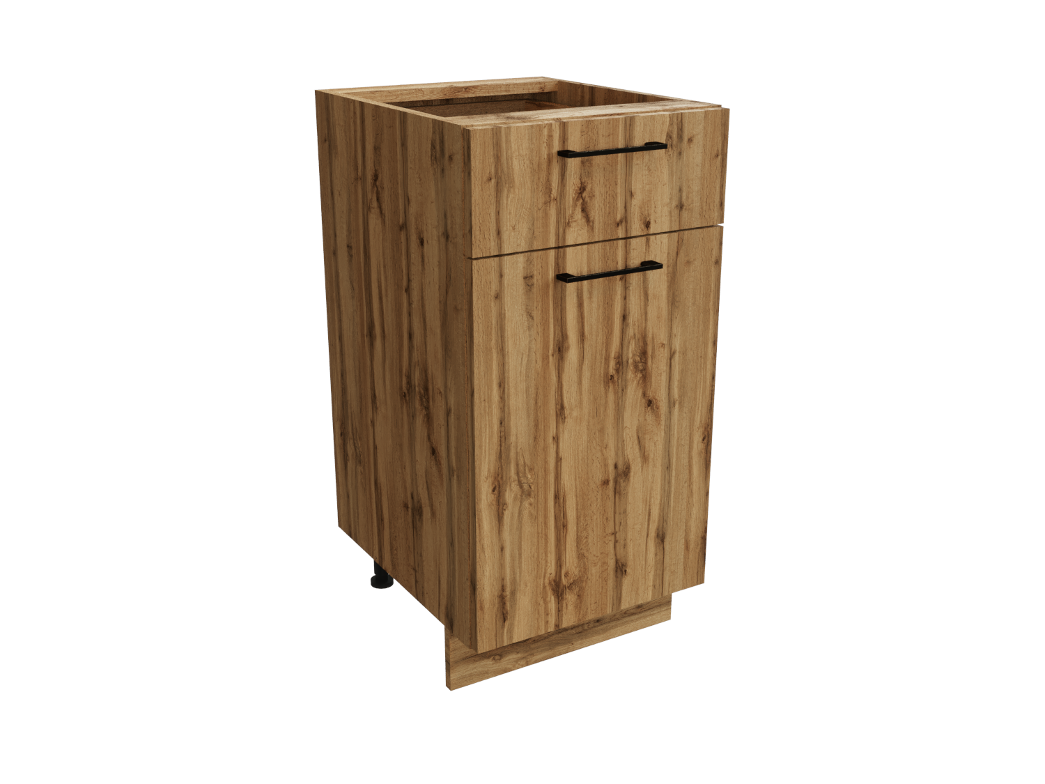 Изображение товара Напольный шкаф Хелмер из ЛДСП дуб вотан с ящиком и 2 дверями