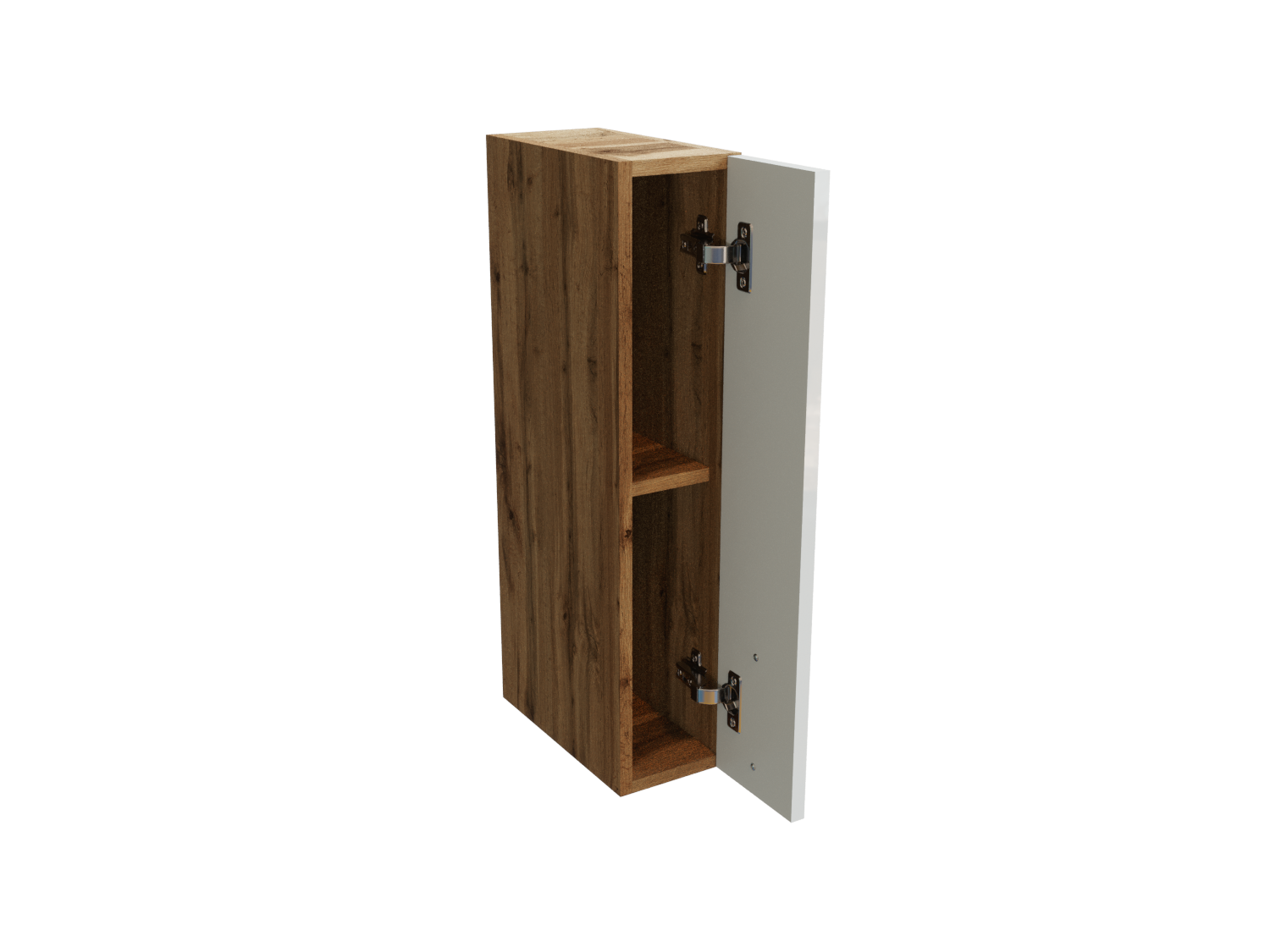 Изображение товара Навесной шкаф бутылочница 15x71.60x31.80 см белый МДФ ламинированный