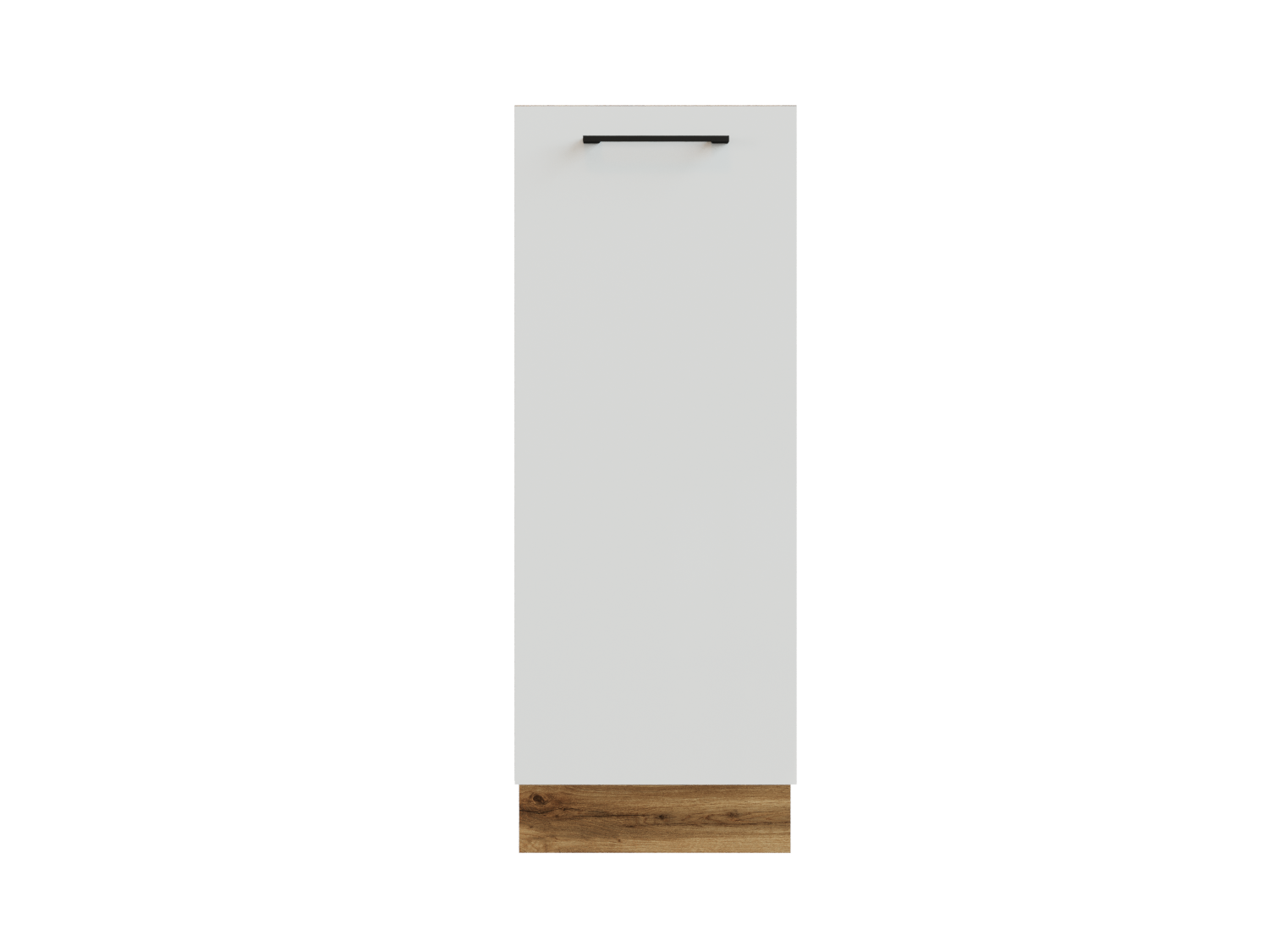Изображение товара Напольный шкаф 30x81.60x47.80 см фасад белый МДФ каркас дуб вотан ЛДСП Сурская Мебель Изображение товара Напольный шкаф 30x81.60x47.80 см фасад белый МДФ каркас дуб вотан ЛДСП Сурская Мебель