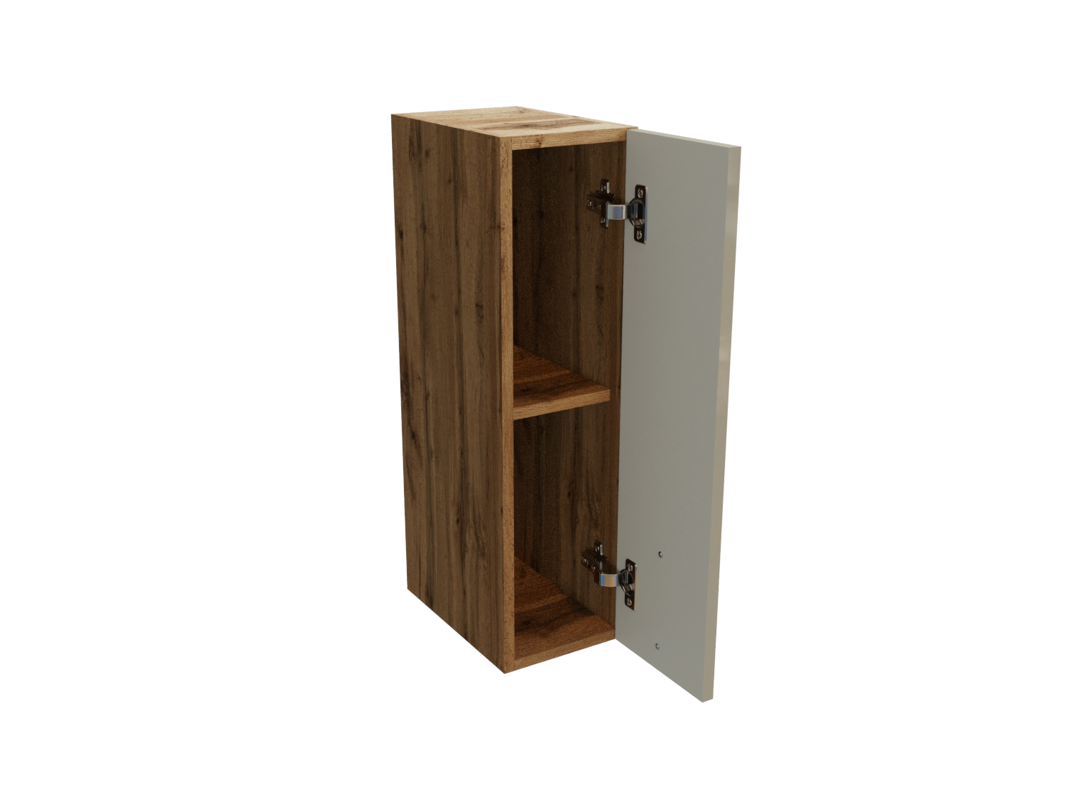 Изображение товара Навесной шкаф бутылочница 20x71.6x31.8 см фасад капучино МДФ каркас дуб Вотан