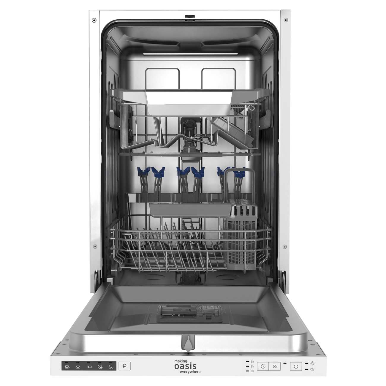 Изображение товара Встраиваемая посудомоечная машина Making Oasis Everywhere Pm-9V5 44.80 см 5 программ цвет белый