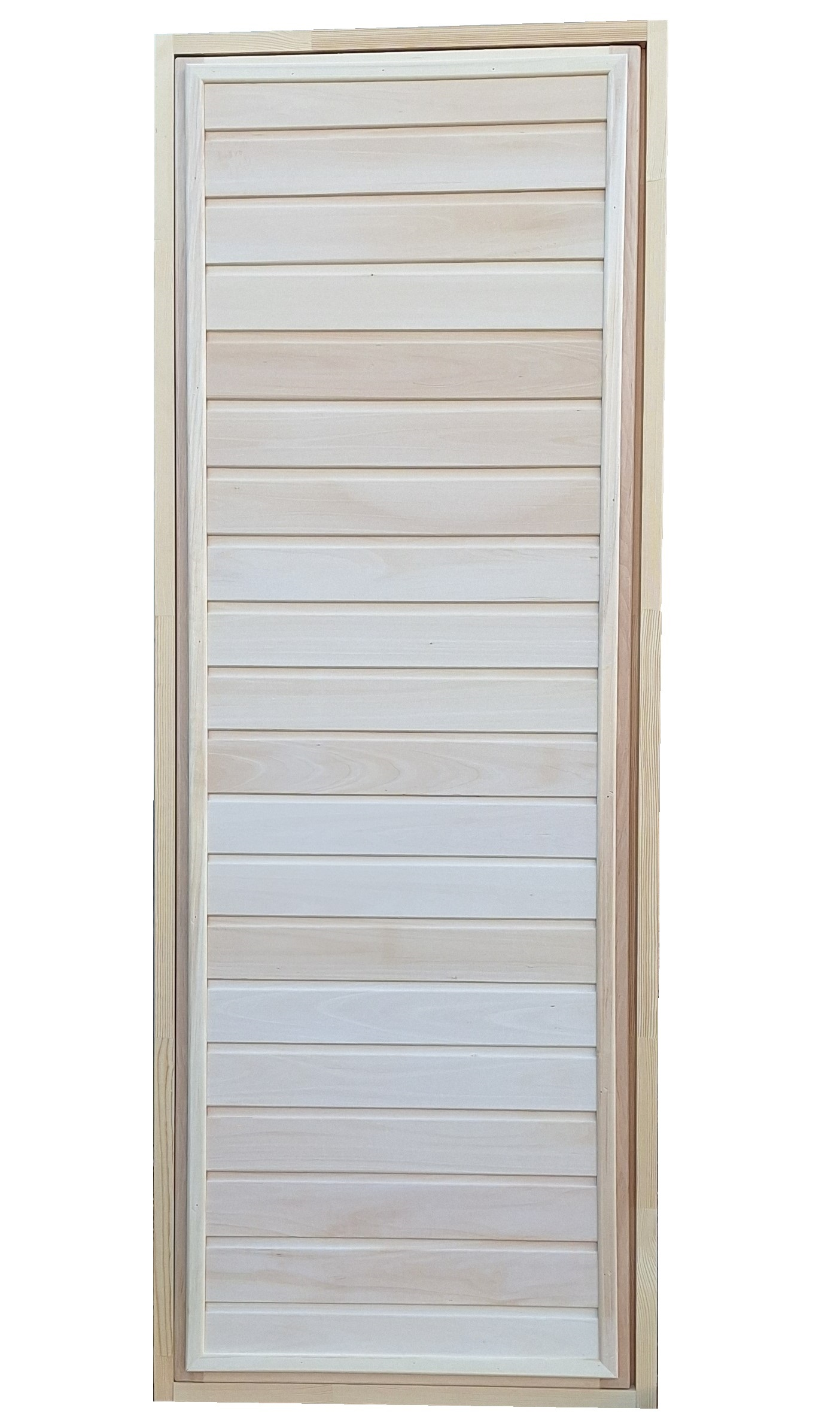 Изображение товара Блок дверной глухой массив дерева цвет натуральный 70x190 см