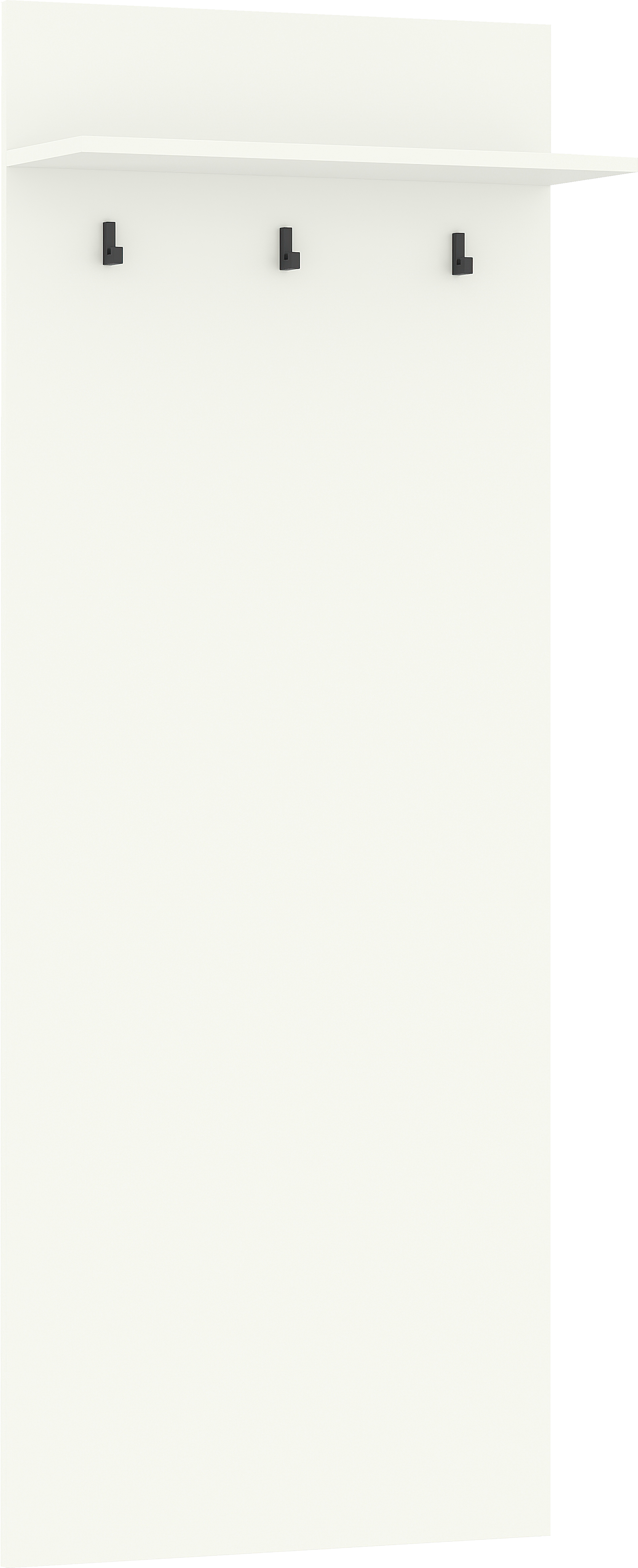 Изображение товара Настенная вешалка для одежды с 3 крючками белого цвета