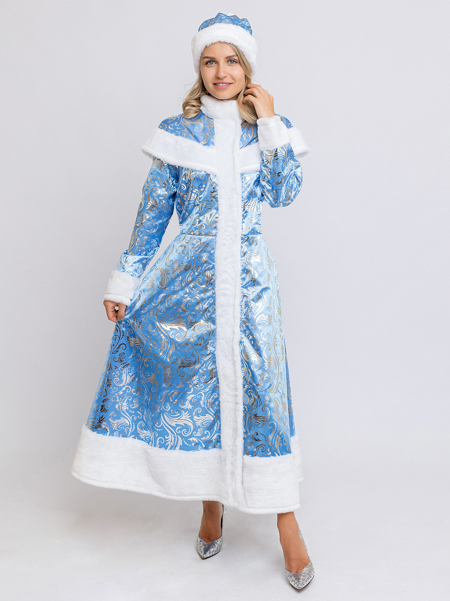 Изображение товара Новогодний костюм Пуговка Снегурочка арина 3029 к-22-48-50 размер 48, 50