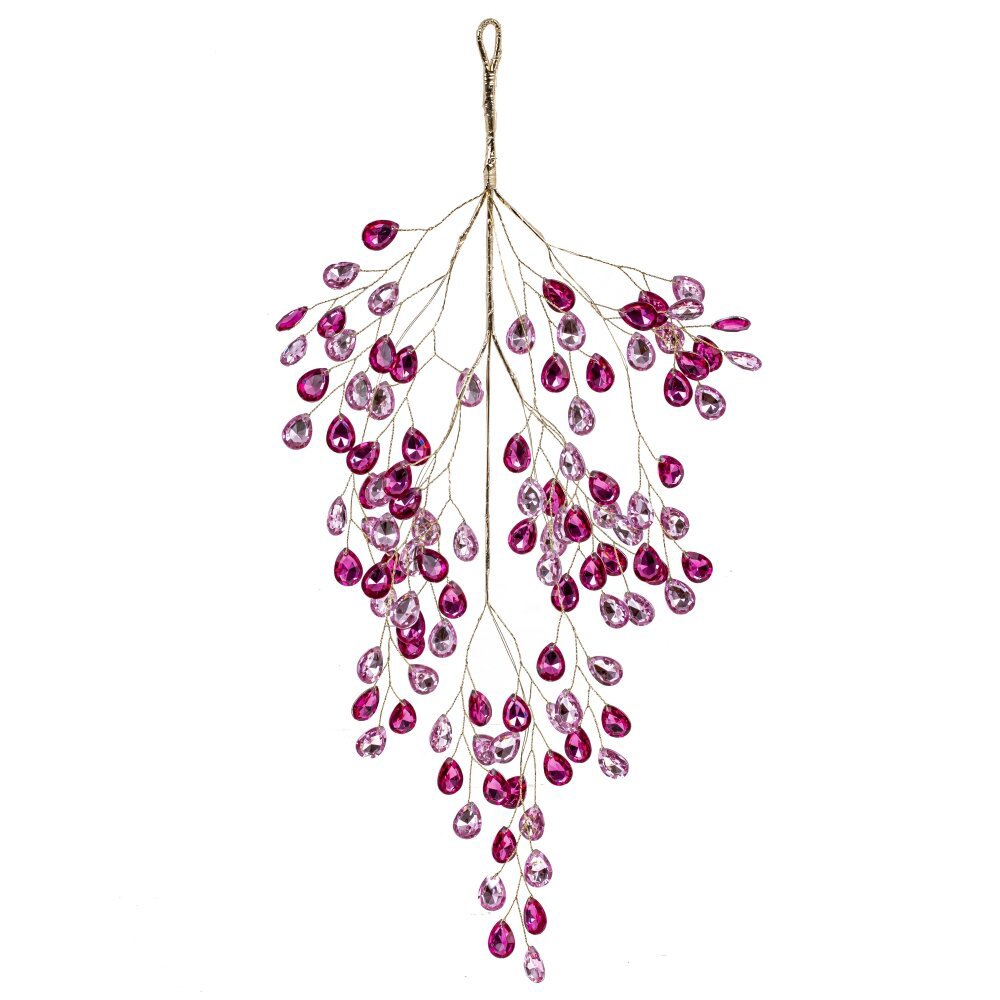 Изображение товара Новогоднее украшение Изделие декоративное Ветка 45x29 см цвет розово-красный