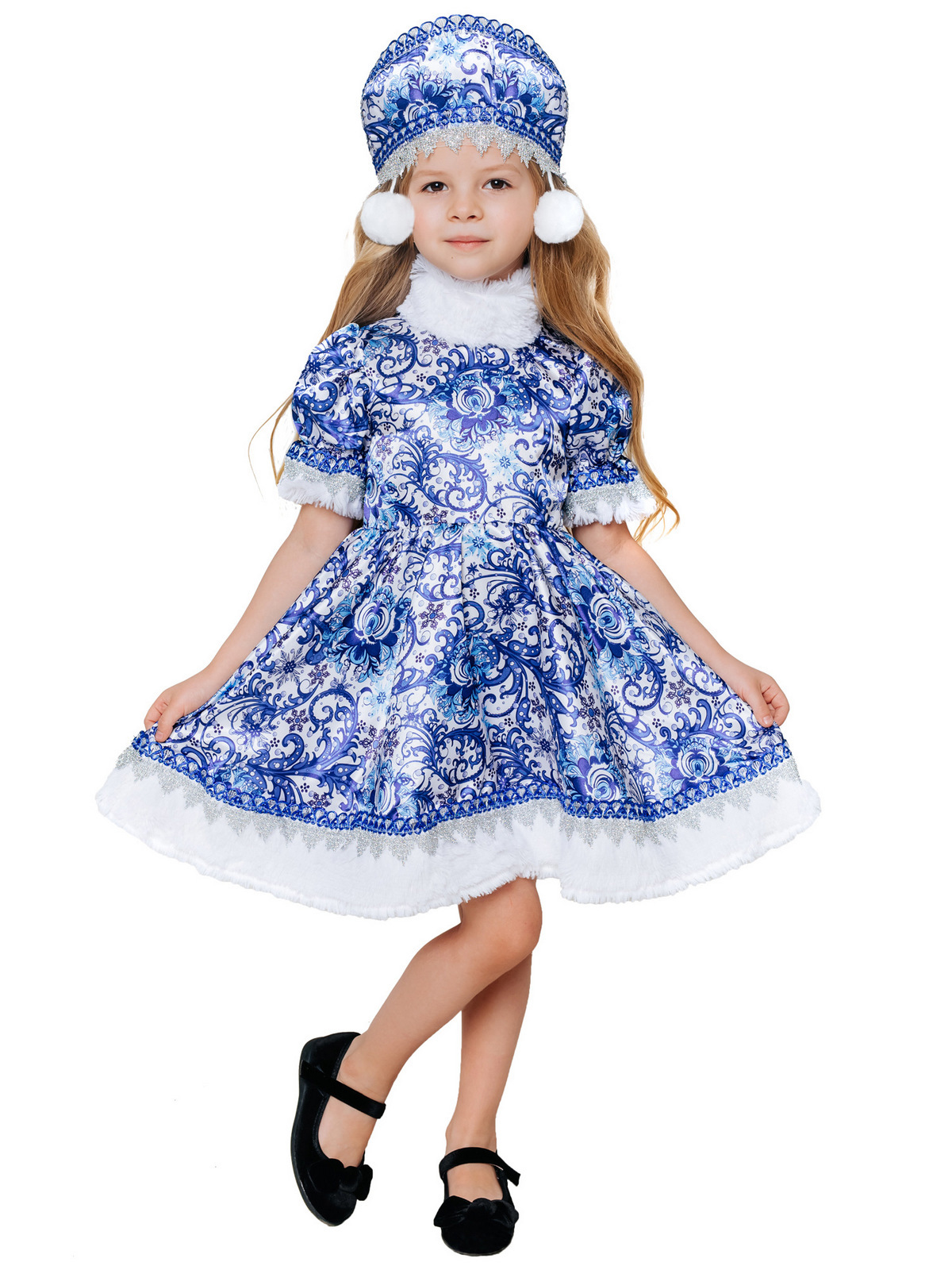 Изображение товара Детский костюм Пуговка Зимушка Гжель р. 122 см