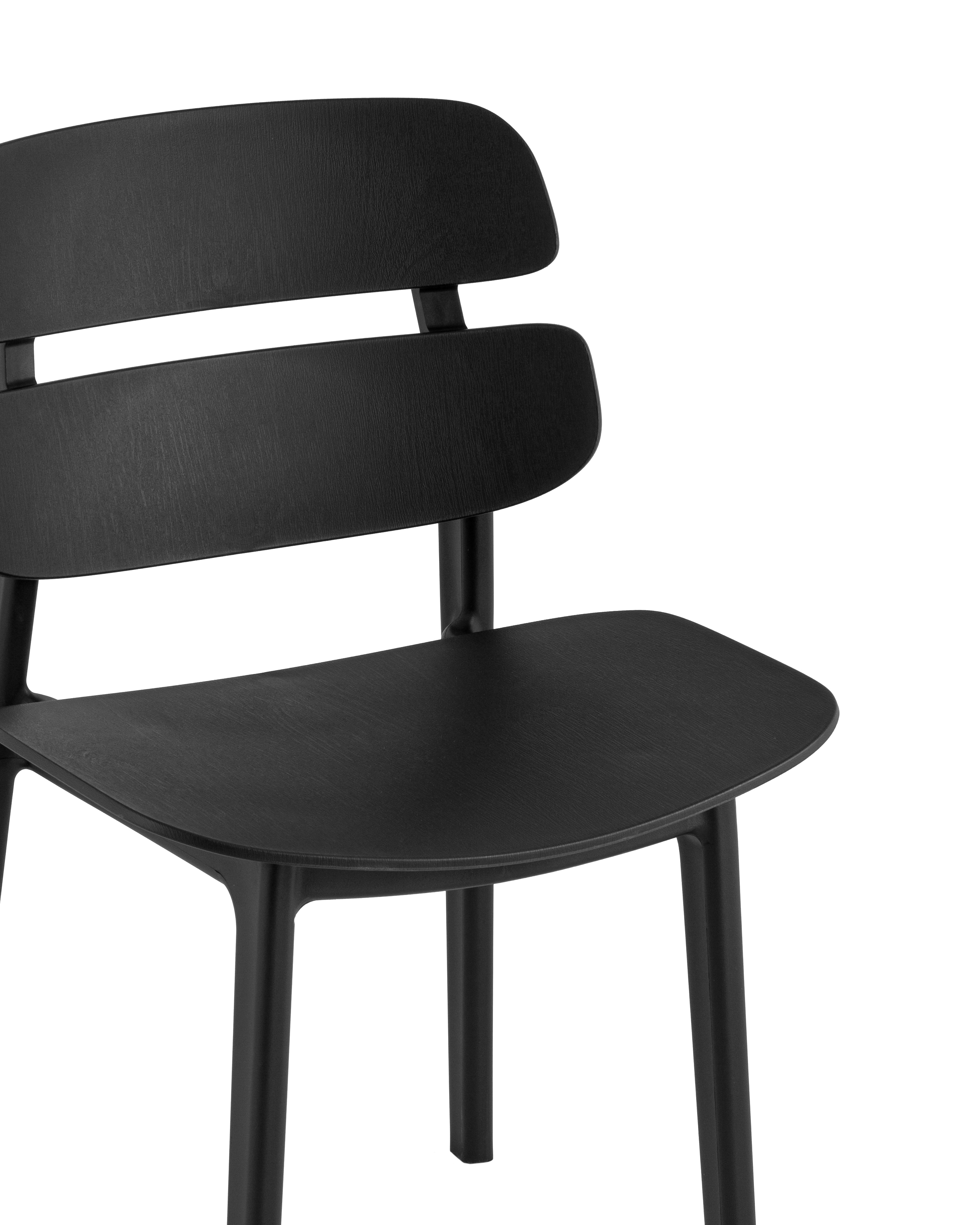 Изображение товара Кухонный пластиковый стул Tony черный современный дизайн 40.5х79х50 см