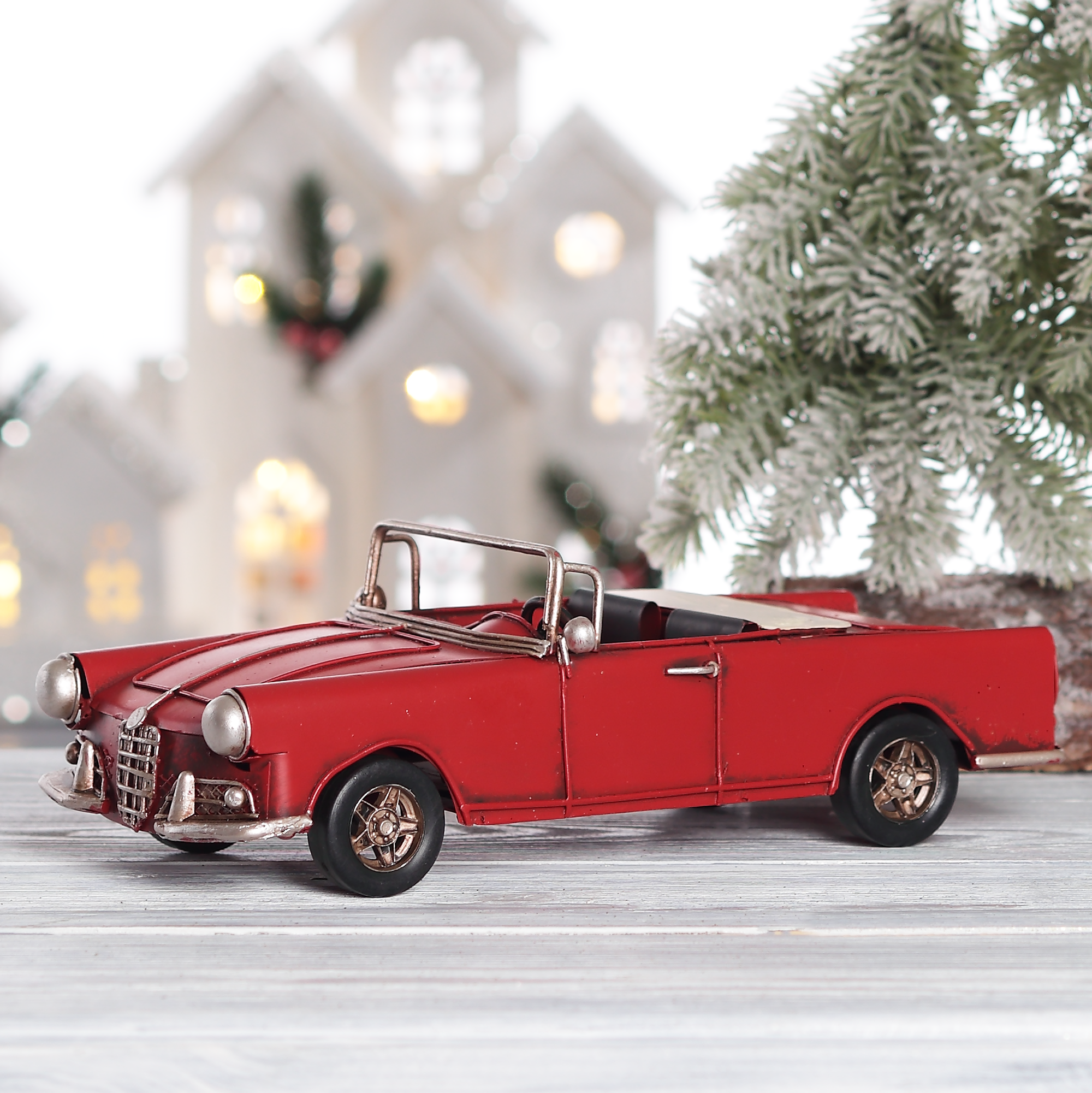 Изображение товара Новогоднее украшение Автомобиль 936118 9x26x11 см красно-черный