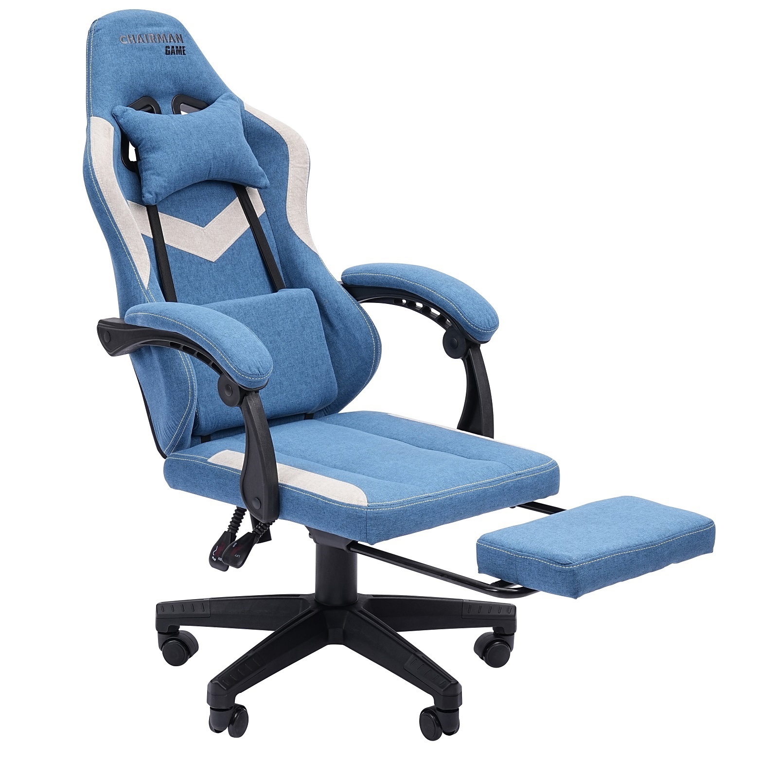 Изображение товара Игровое кресло Chairman СН 26 голубое с подставкой и регулировкой