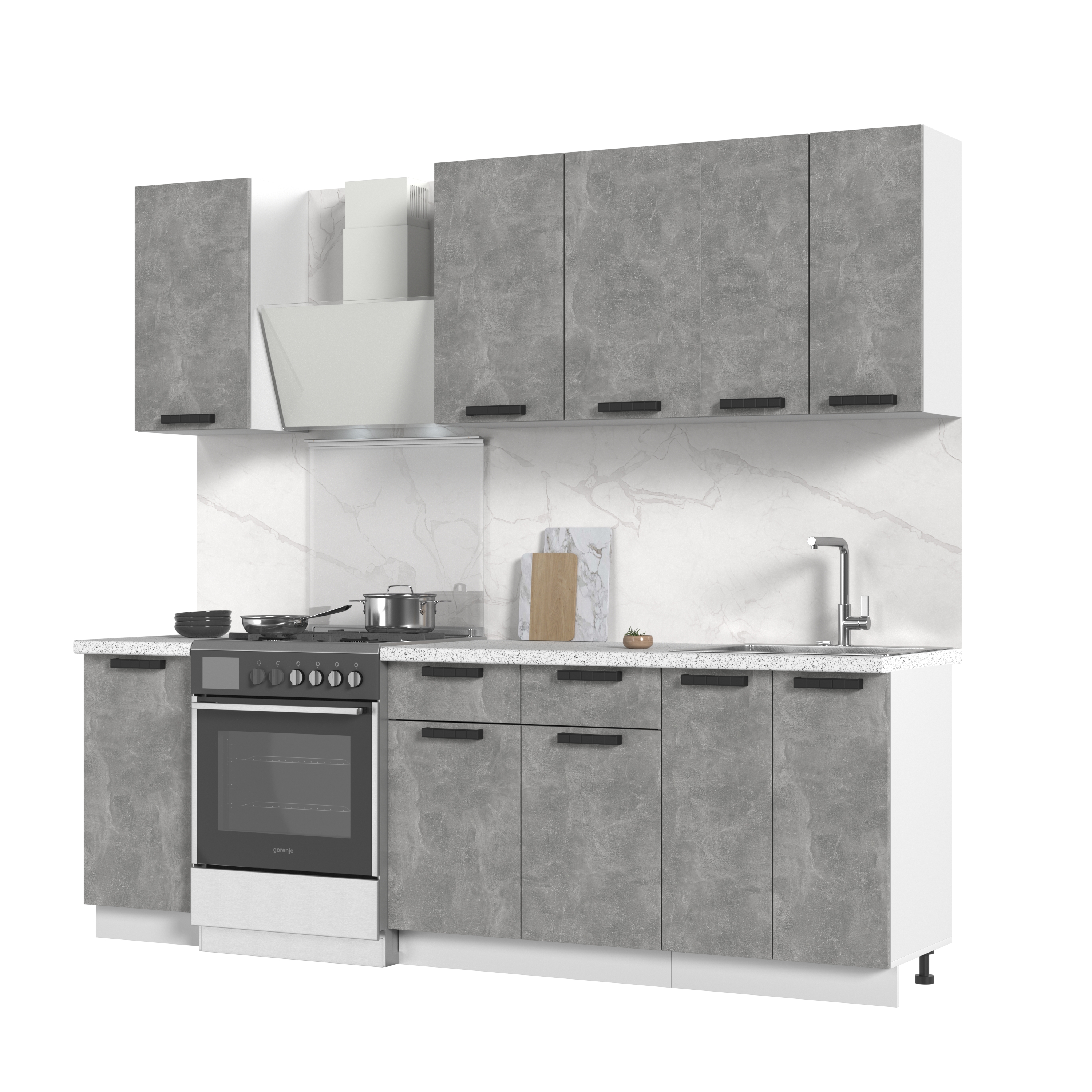 Изображение товара Кухонный гарнитур Пасаденна со столешницей из ламинированного ДСП 180x217 см Россия